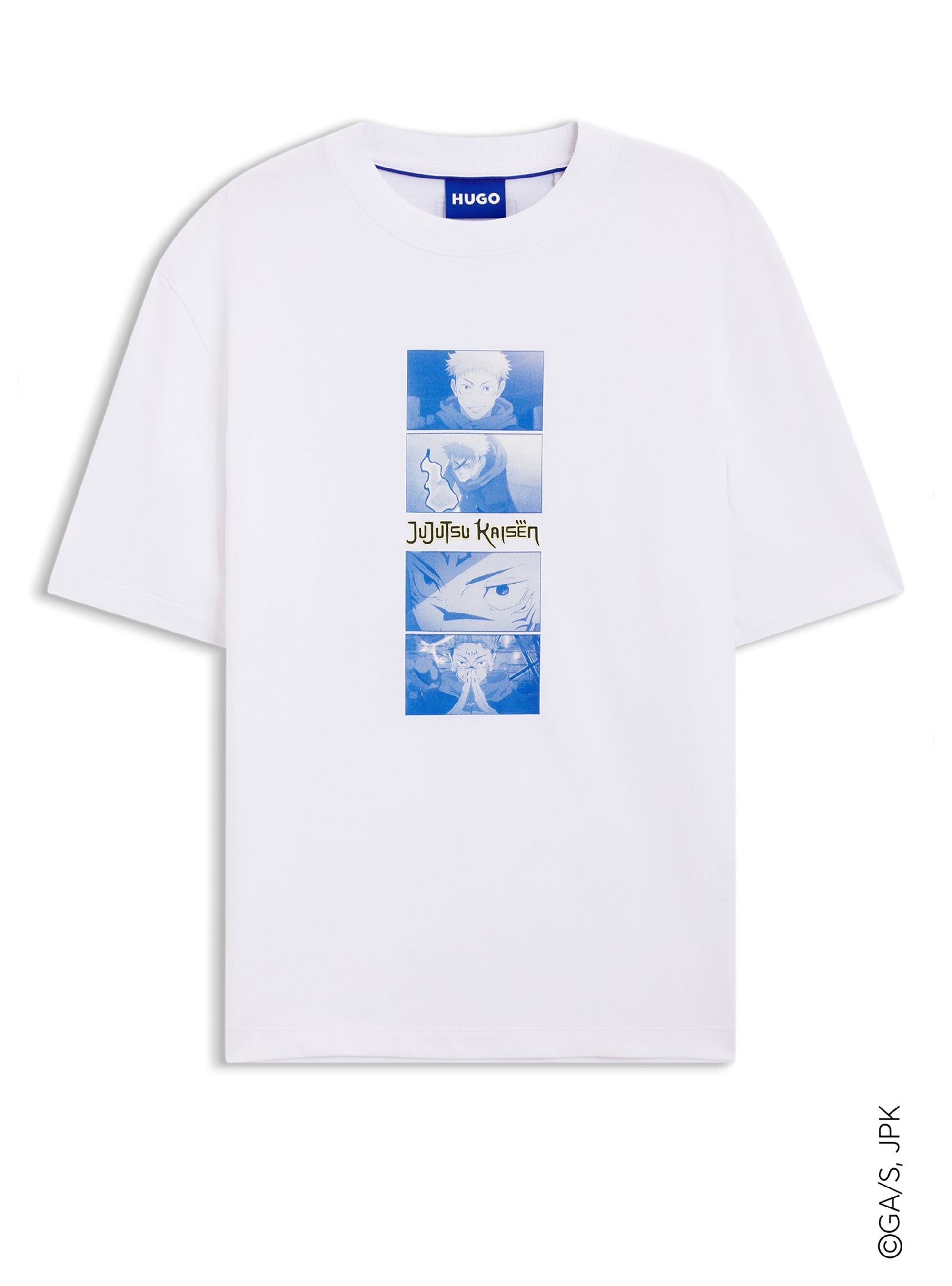 HUGO X Jujutsu Kaisen T-Shirt With Saturo Gojo Print  Nuley_JJK - White