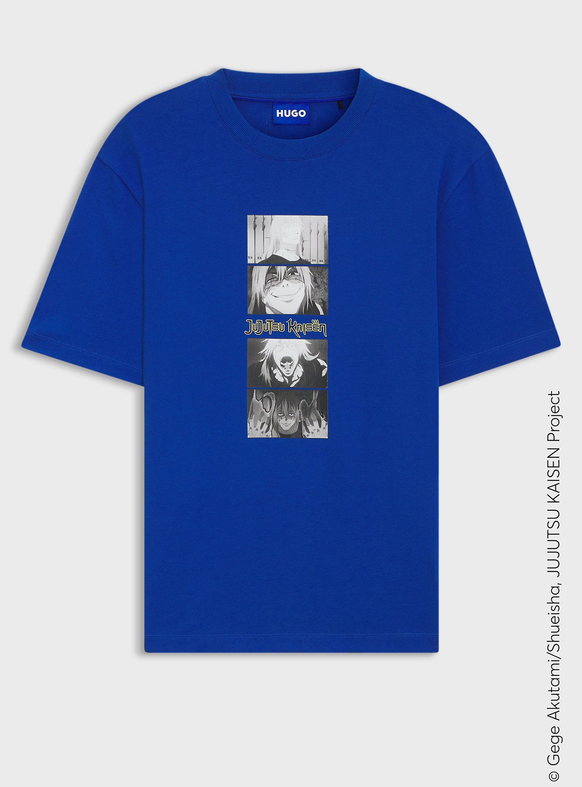 HUGO X Jujutsu Kaisen T-Shirt With Saturo Gojo Print  Nuley_JJK - Royal Blue