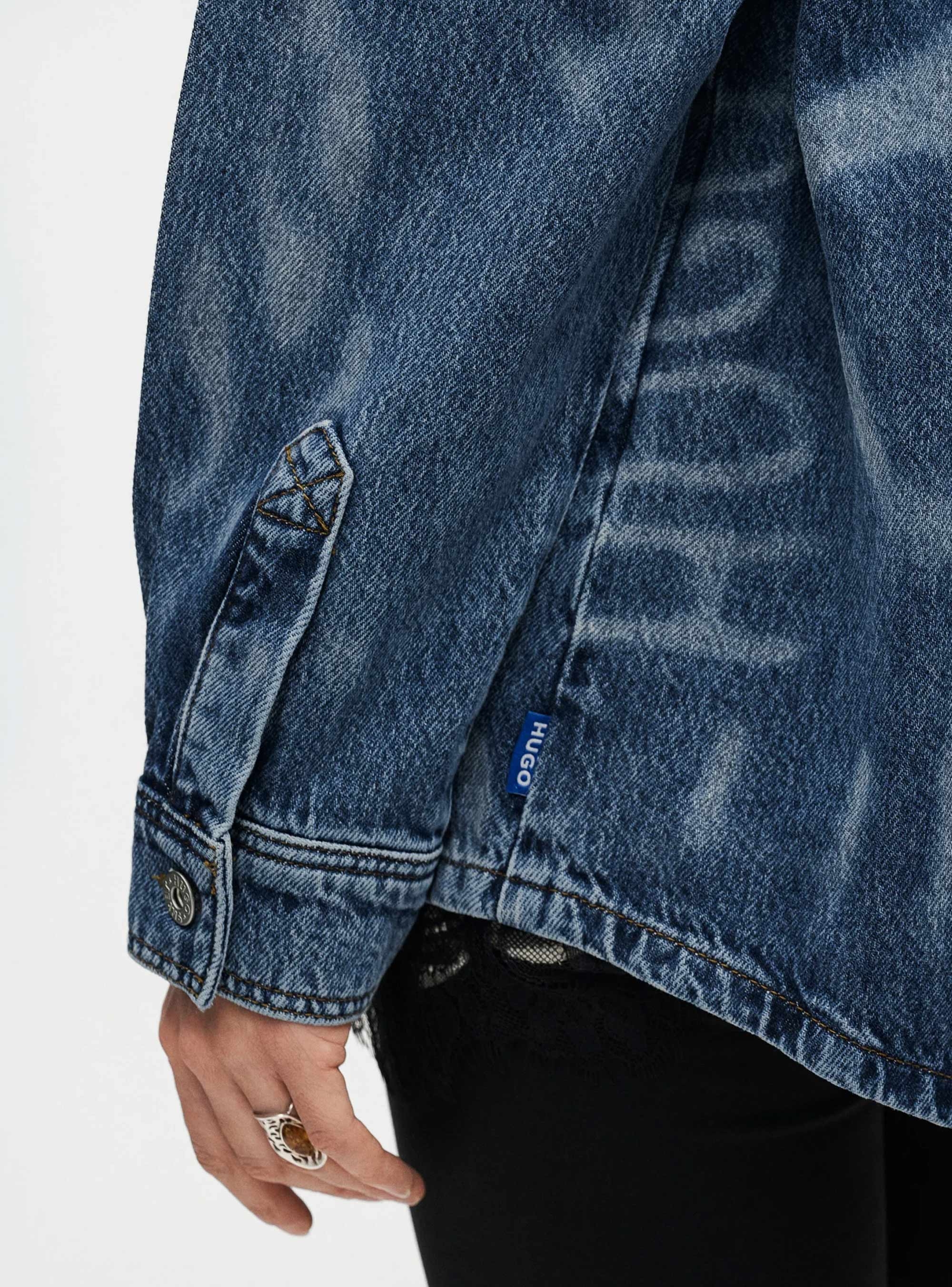 HUGO Oversized Fit Shirt Garesa_4_B - Medium Aged Denim