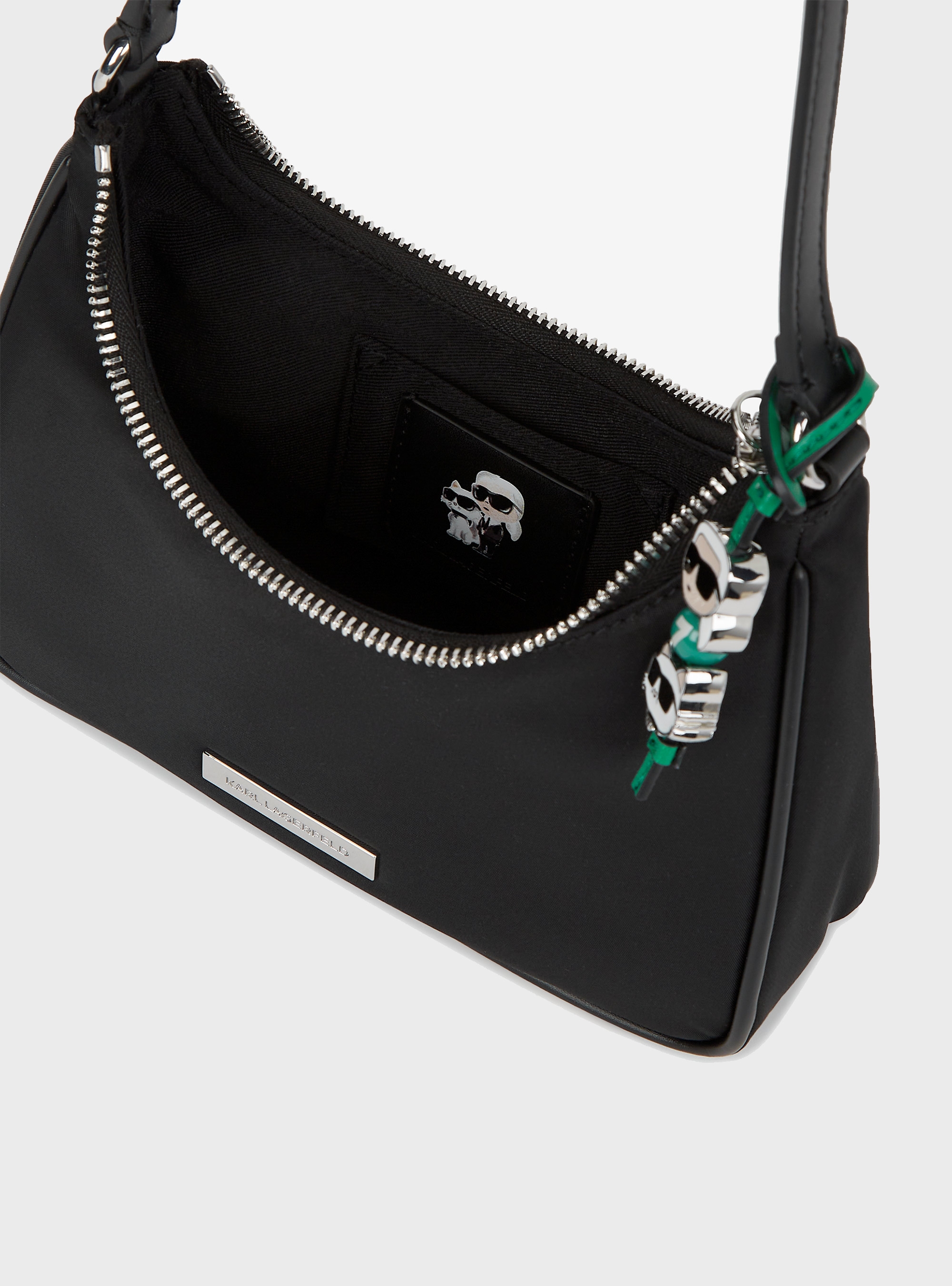 Karl Lagerfeld Ikon Nylon Mini Shoulder Bag - Black