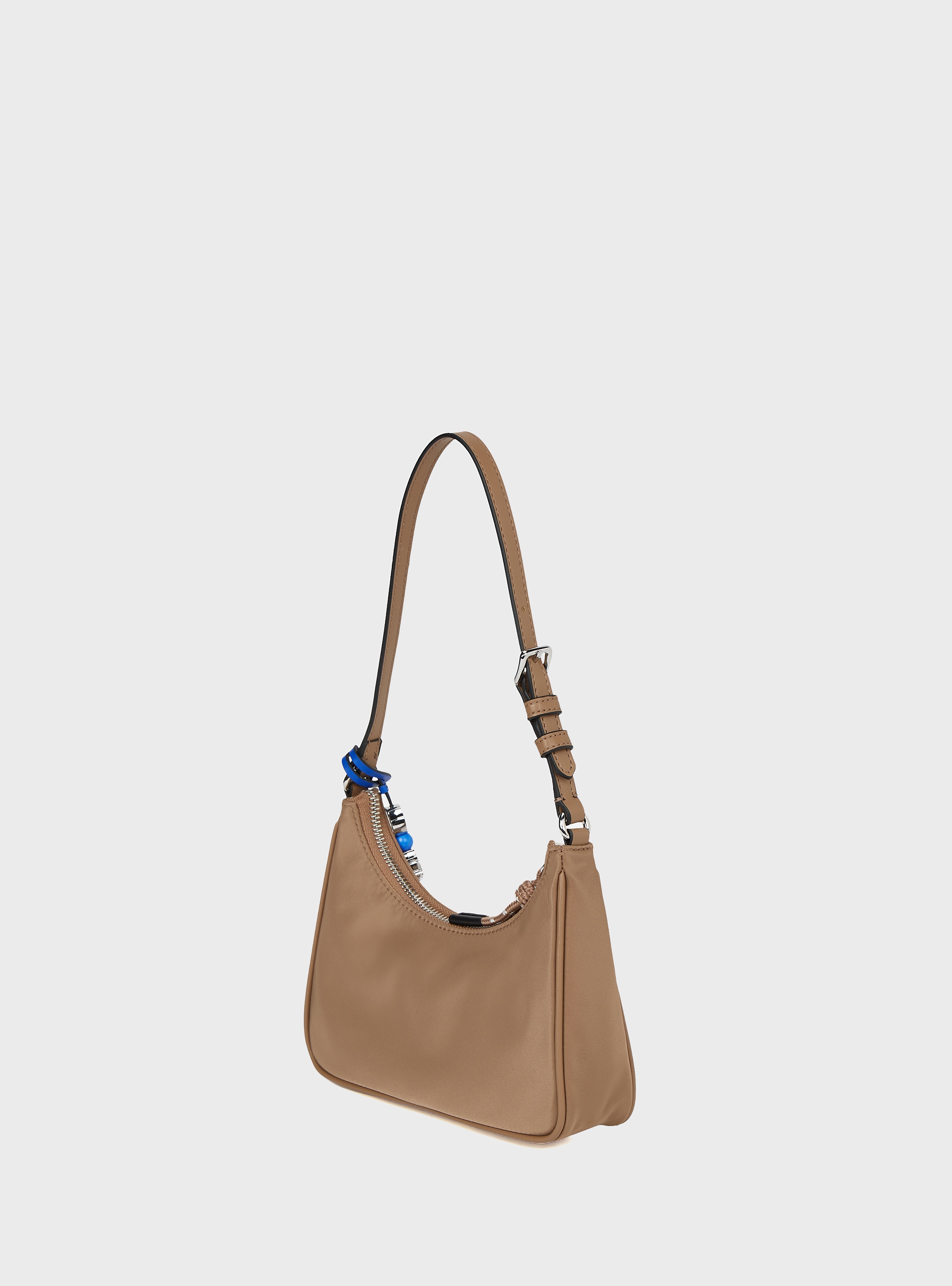 Karl Lagerfeld Ikon Nylon Mini Shoulder Bag - Dark Beige