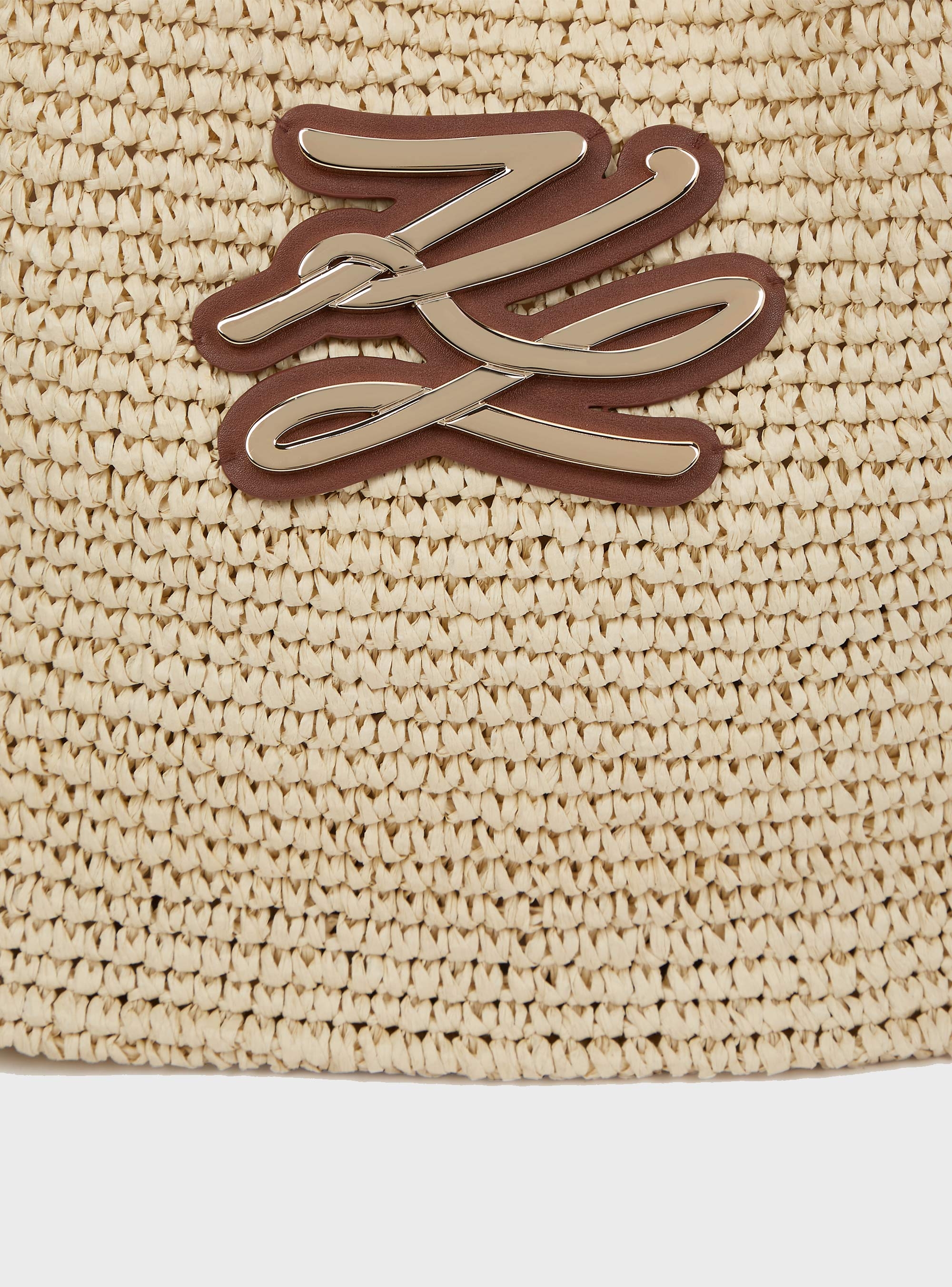 Karl Lagerfeld K/Autograph Crochet Hobo Bag - Natural