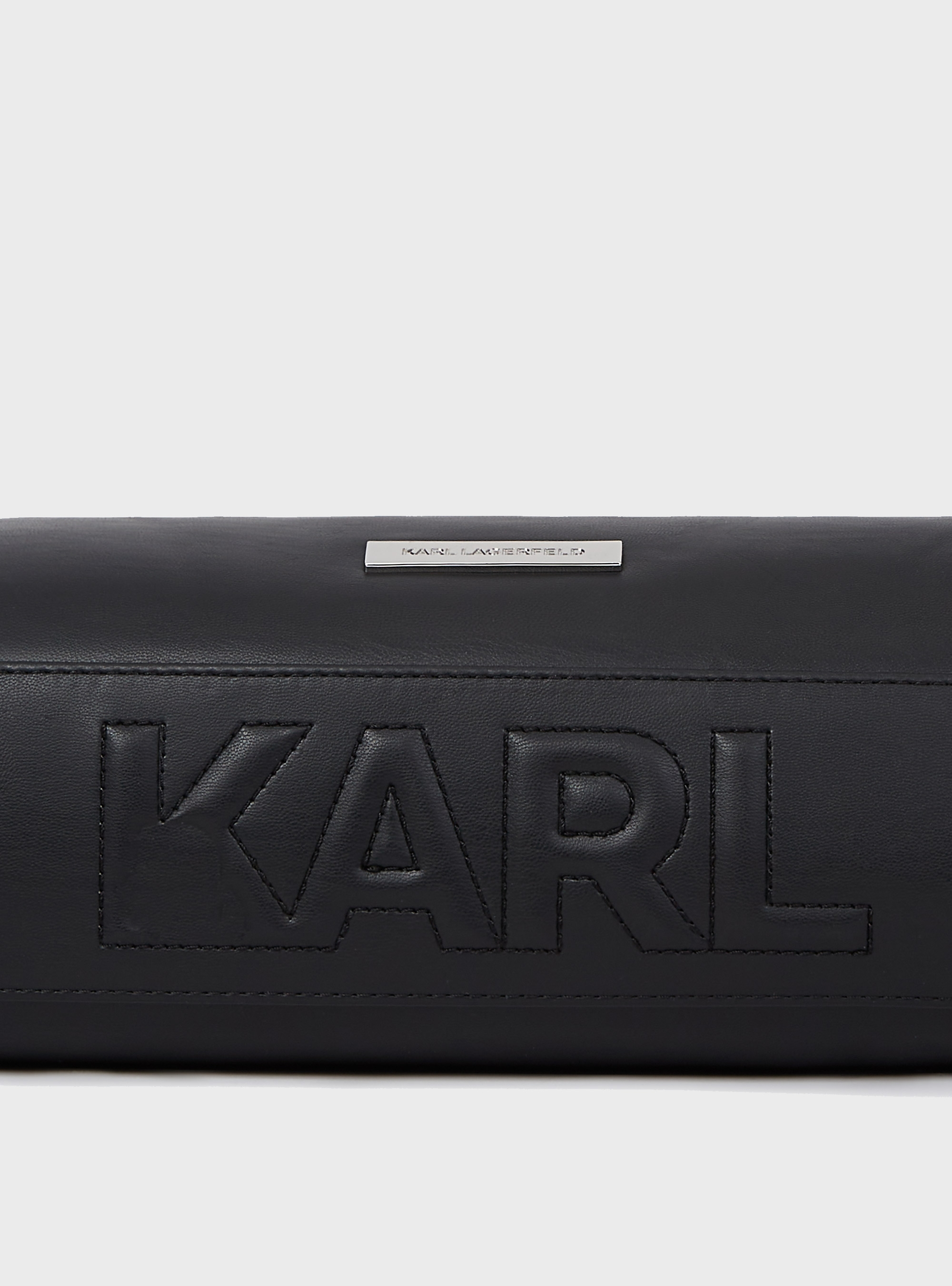 Karl Lagerfeld Ikon Smooth Rectangular Bag - Black