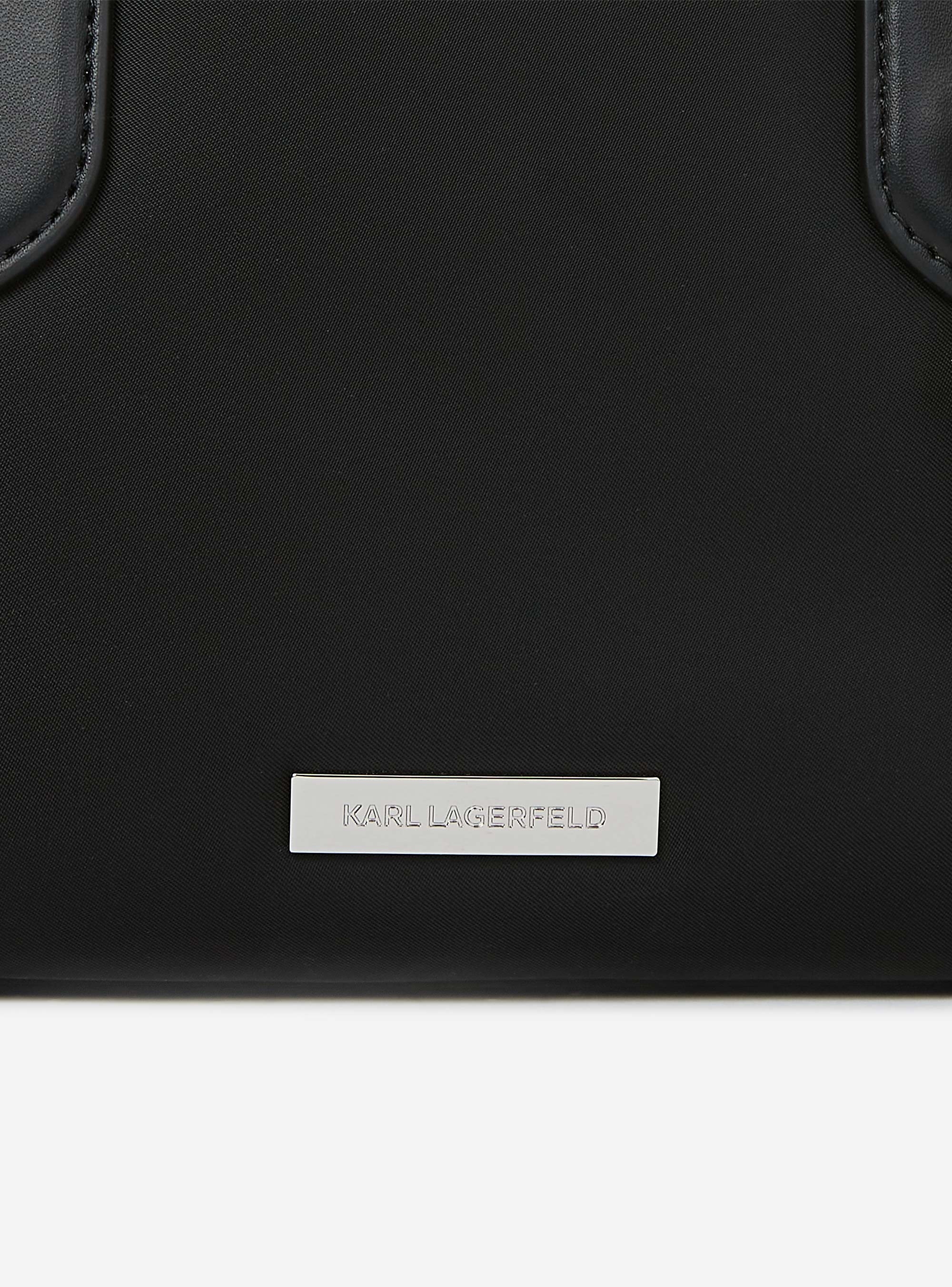 Karl Lagerfeld Ikon Nylon Bowling Bag - Black
