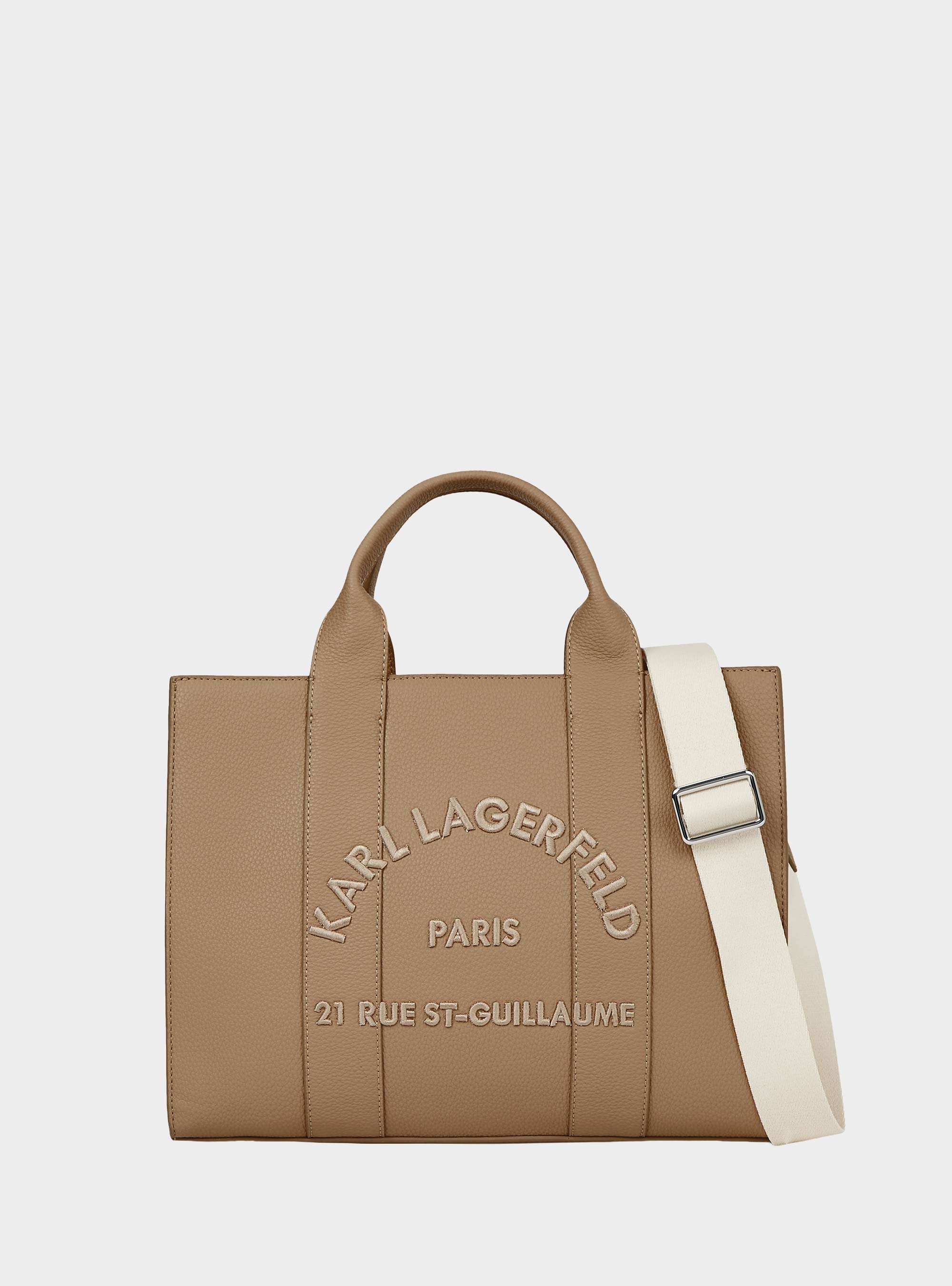 Karl Lagerfeld Rue St-Guillaume Medium Tote Bag - Light Brown