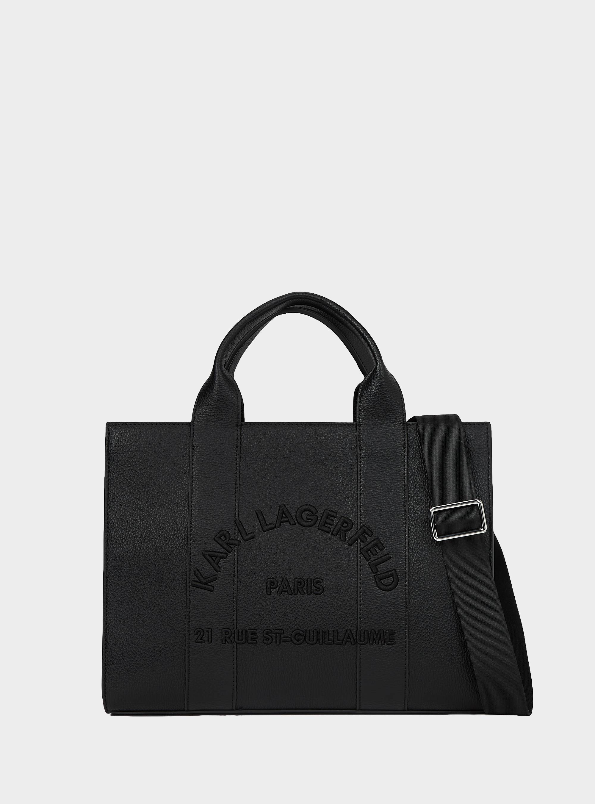Karl Lagerfeld Rue St-Guillaume Medium Tote Bag - Black