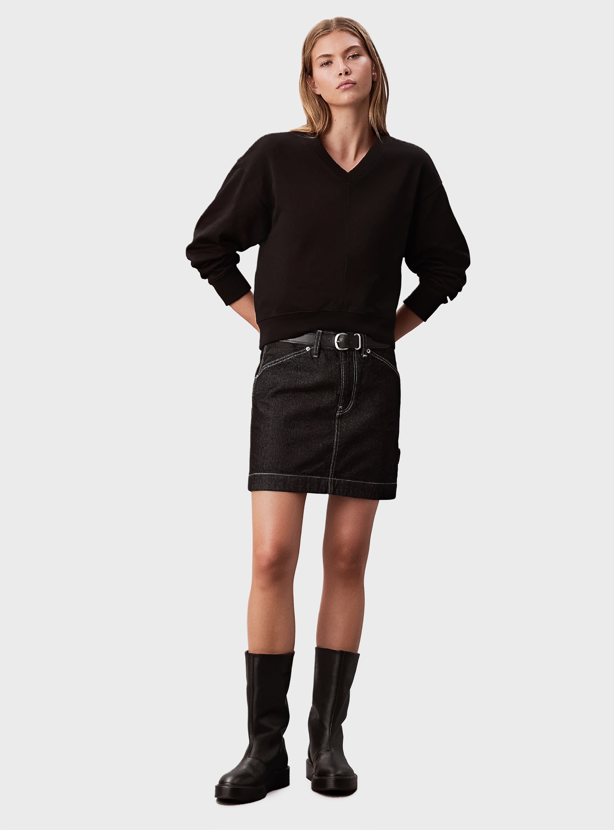 Calvin Klein Terry Relaxed Sweatshirt - Black