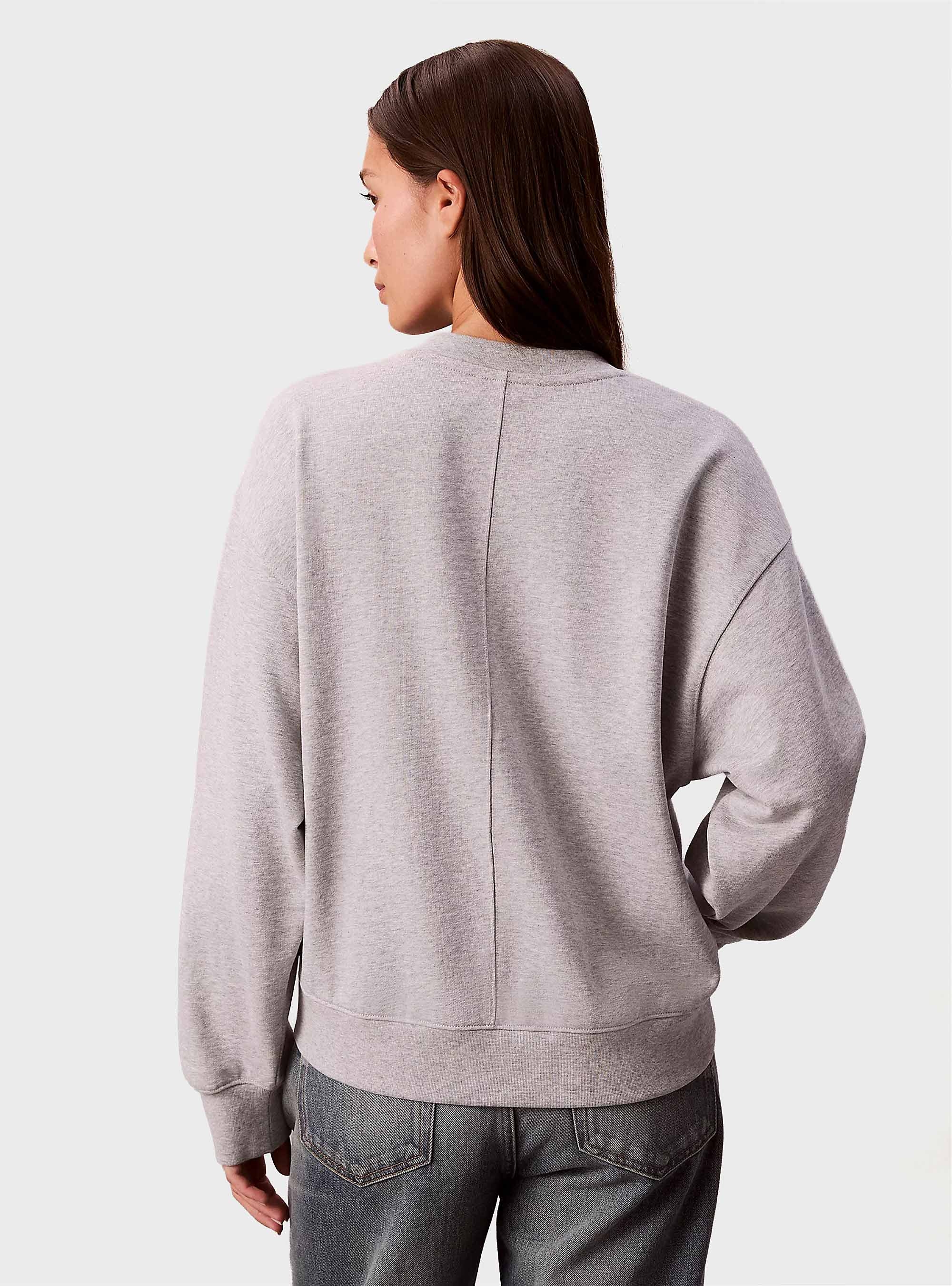 Calvin Klein Terry Relaxed Sweatshirt - Light Grey Melange