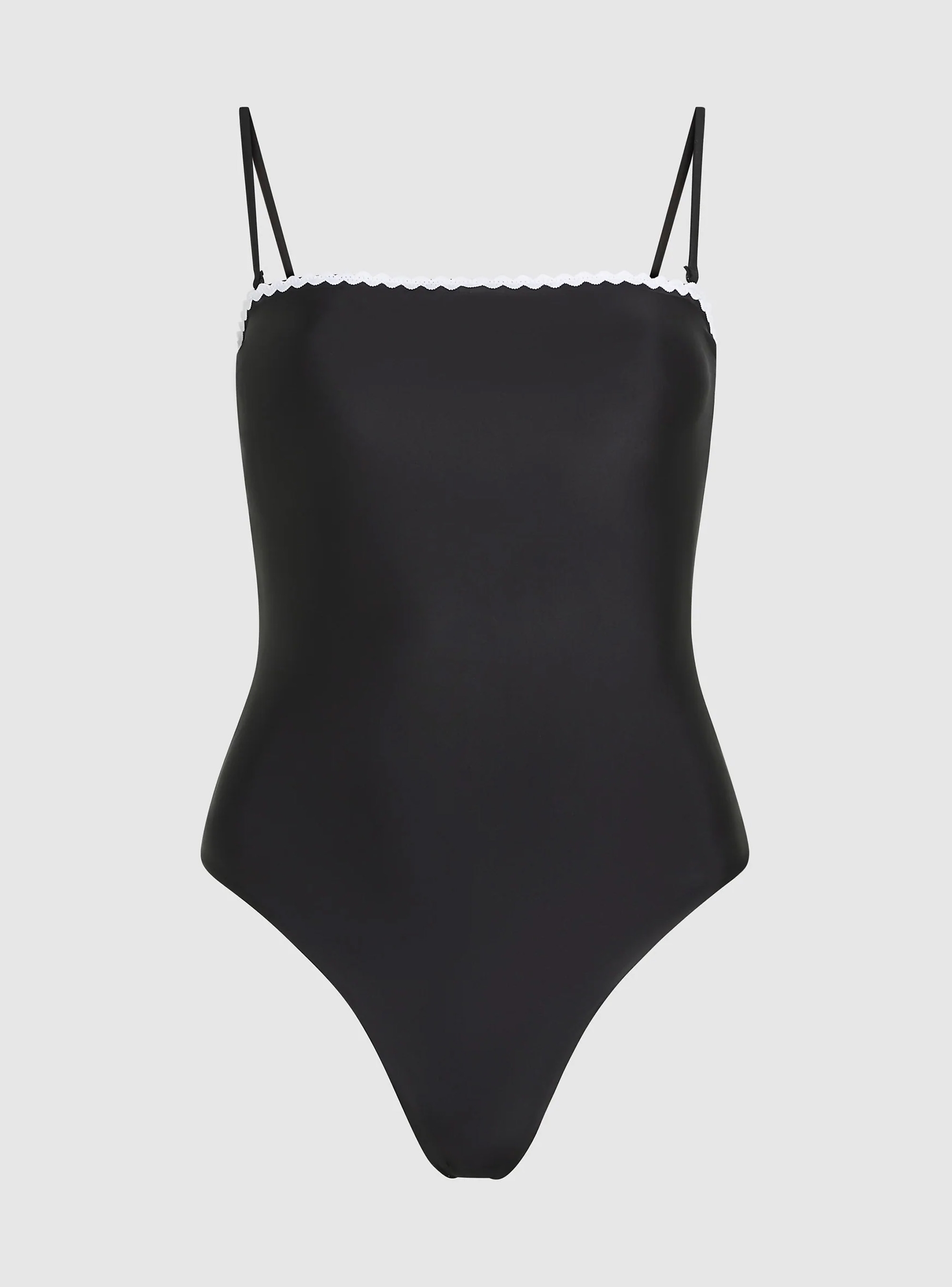 Karl Lagerfeld Scallop Swimsuit - Black