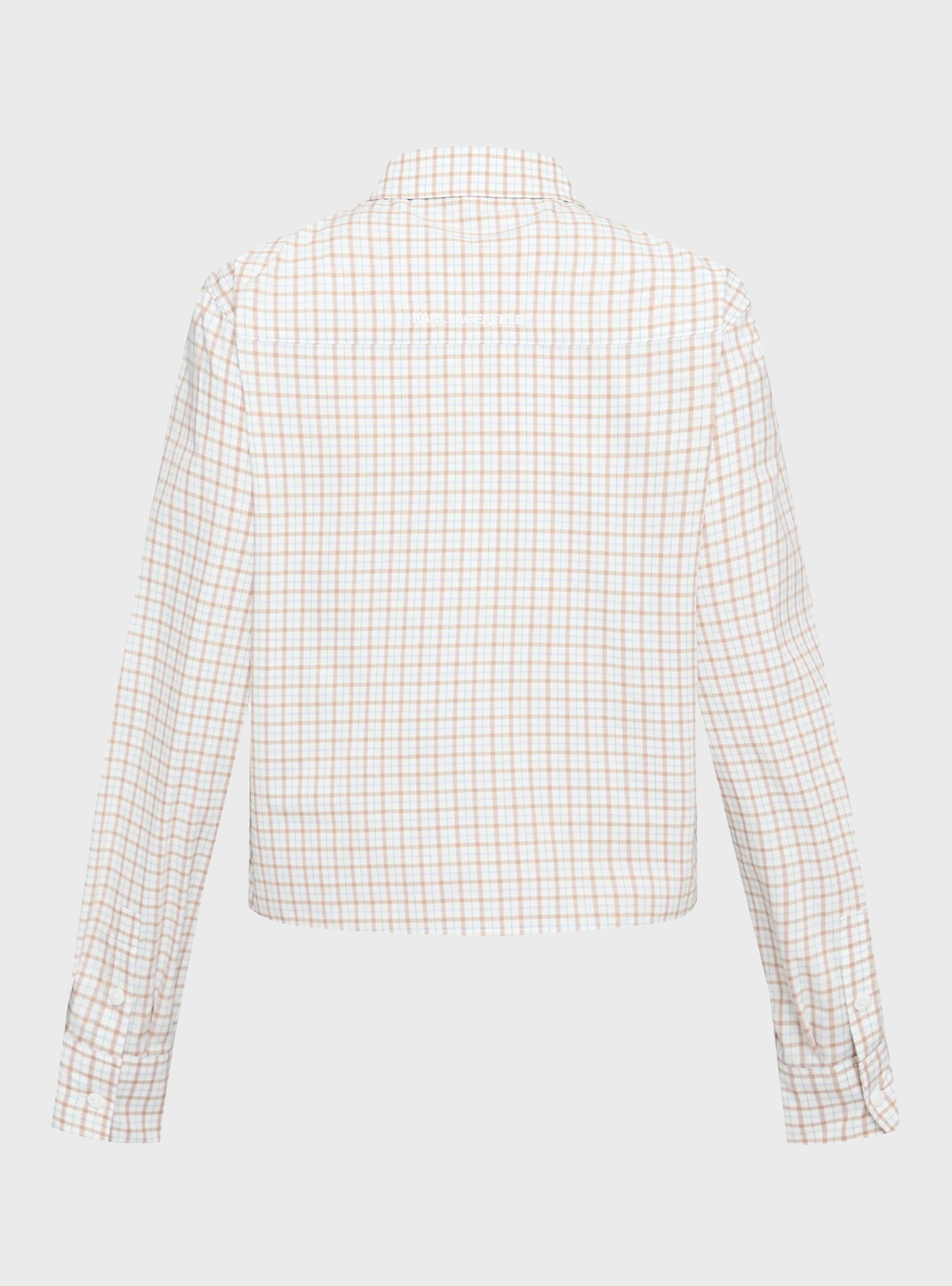 Karl Lagerfeld Ikon Checked Shirt - Beige