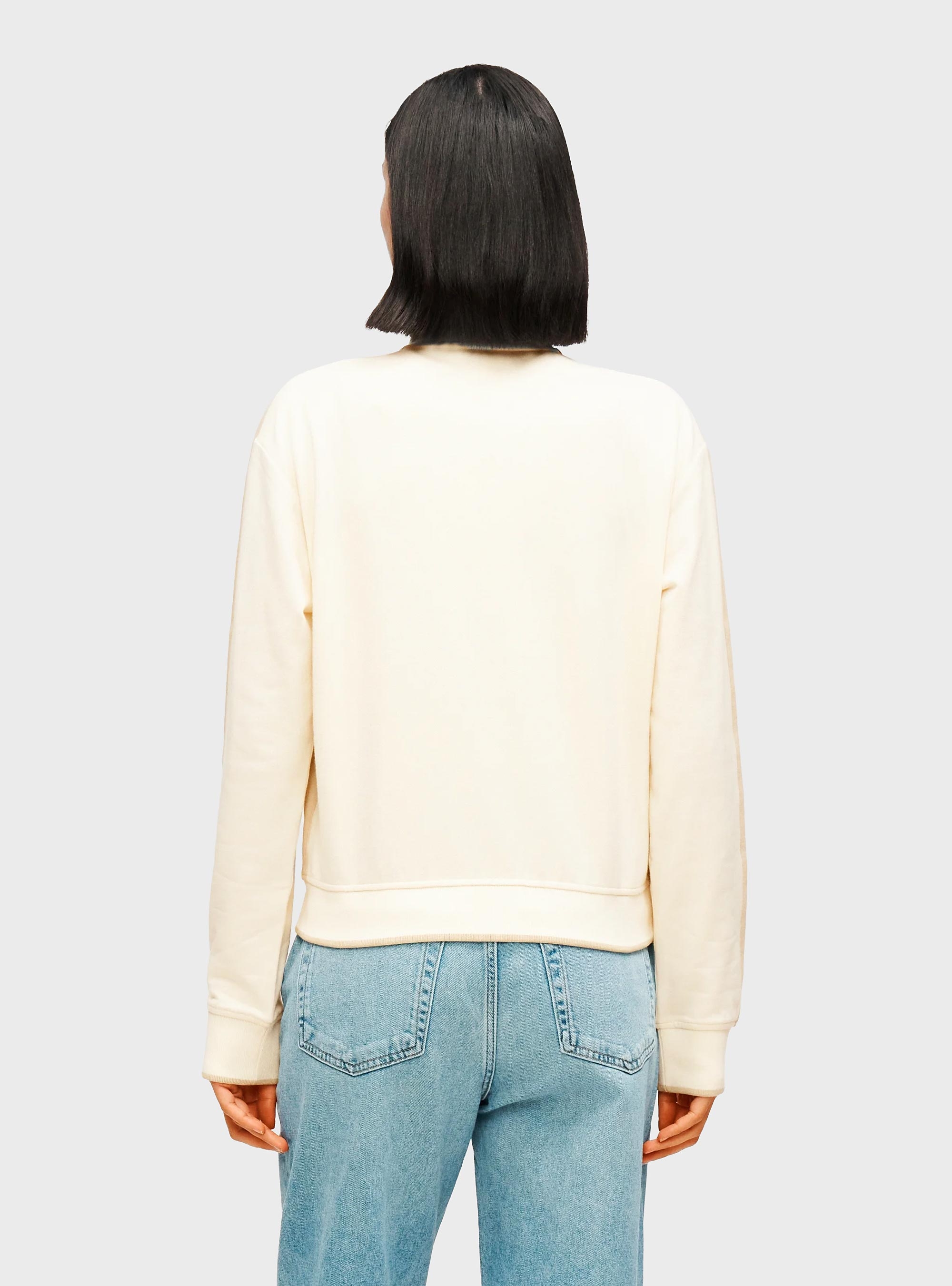 Calvin Klein STRETCH TERRY TRACK JACKET - Off White