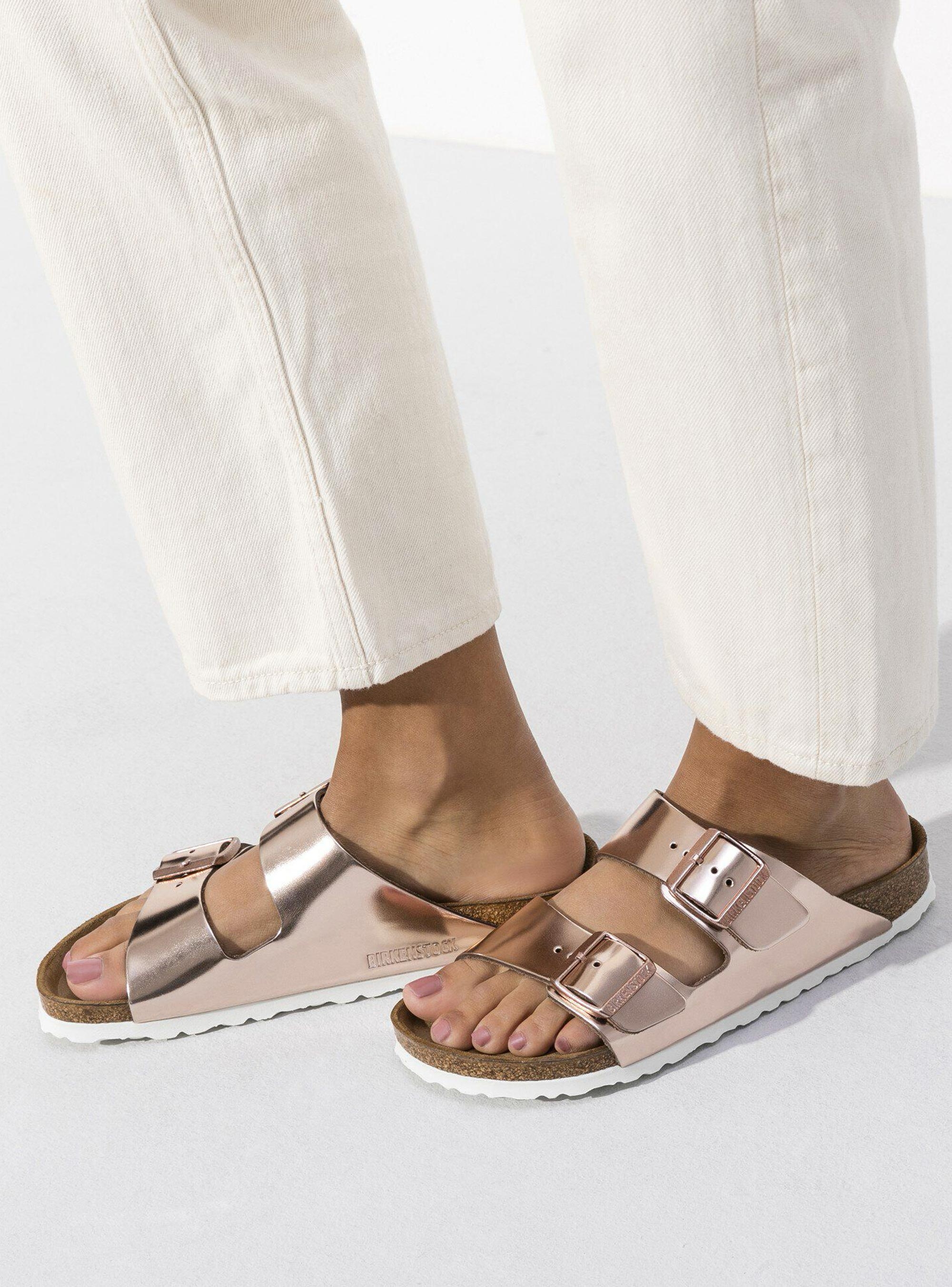 Birkenstock Arizona Soft Footbed Regular Fit Sandals - Copper