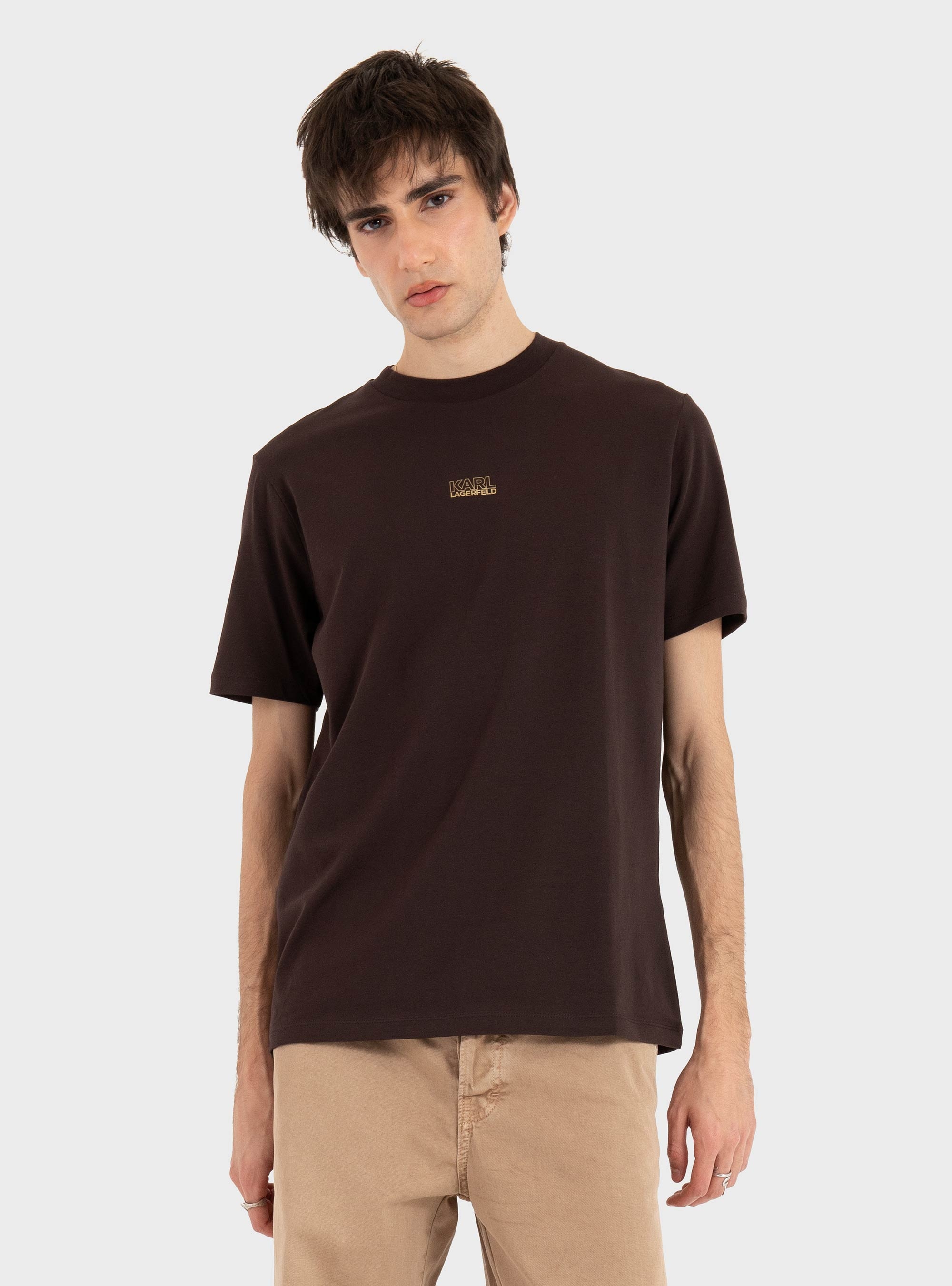 Karl Lagerfeld 3D Logo T-Shirt - Dark Brown