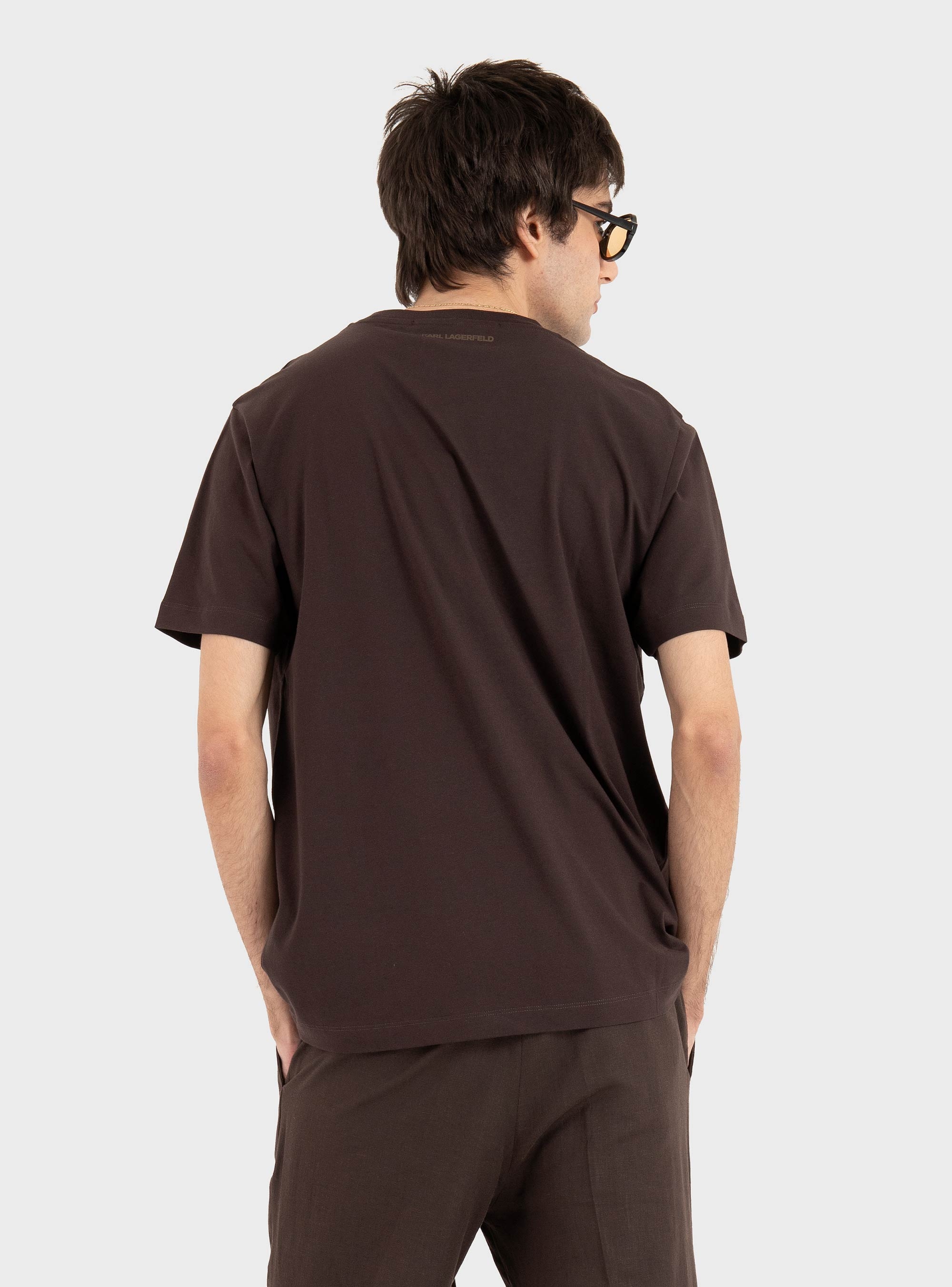 Karl Lagerfeld Logo T-Shirt - Dark Brown