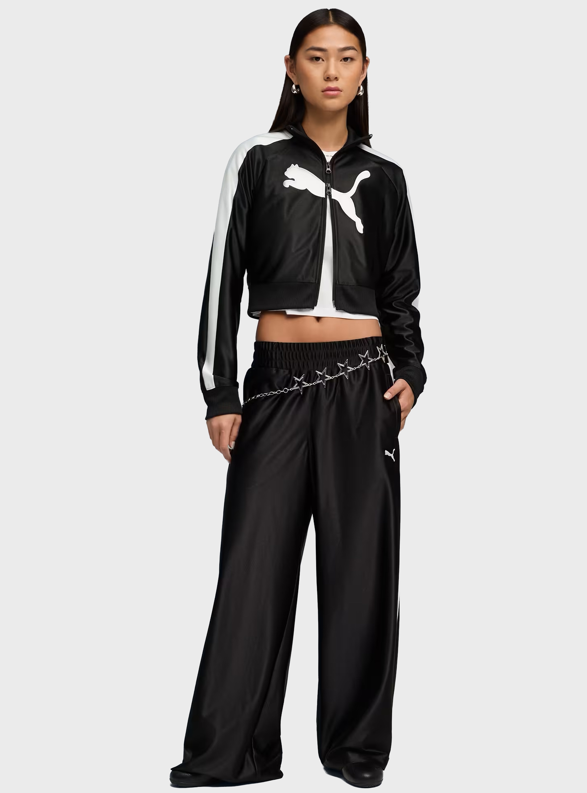PUMA FUTURE.PUMA.ARCHIVE T7 Cropped Track Jacket - Black