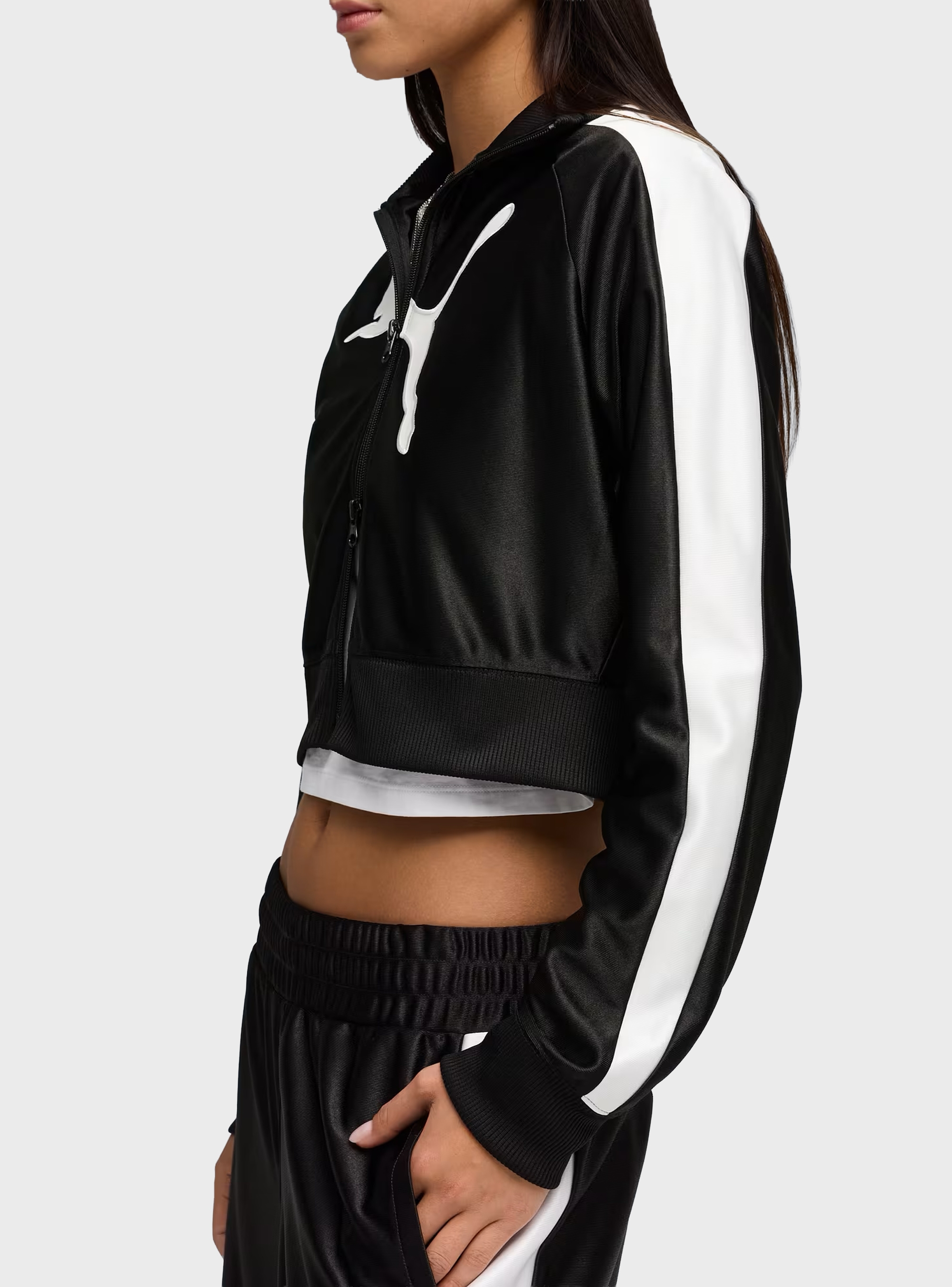 PUMA FUTURE.PUMA.ARCHIVE T7 Cropped Track Jacket - Black