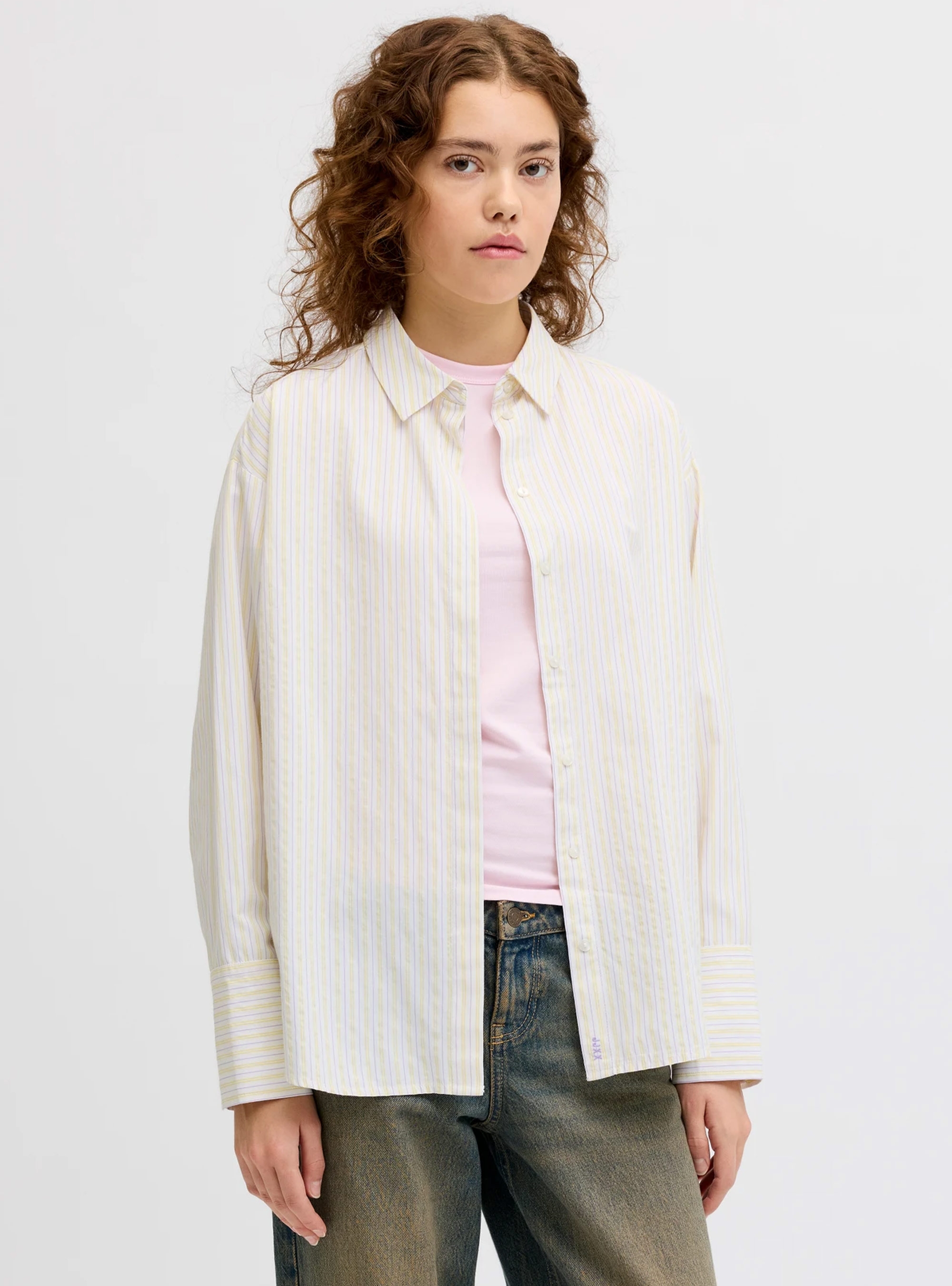 JJXX Caro Poplin Relaxed Shirt - Yellow