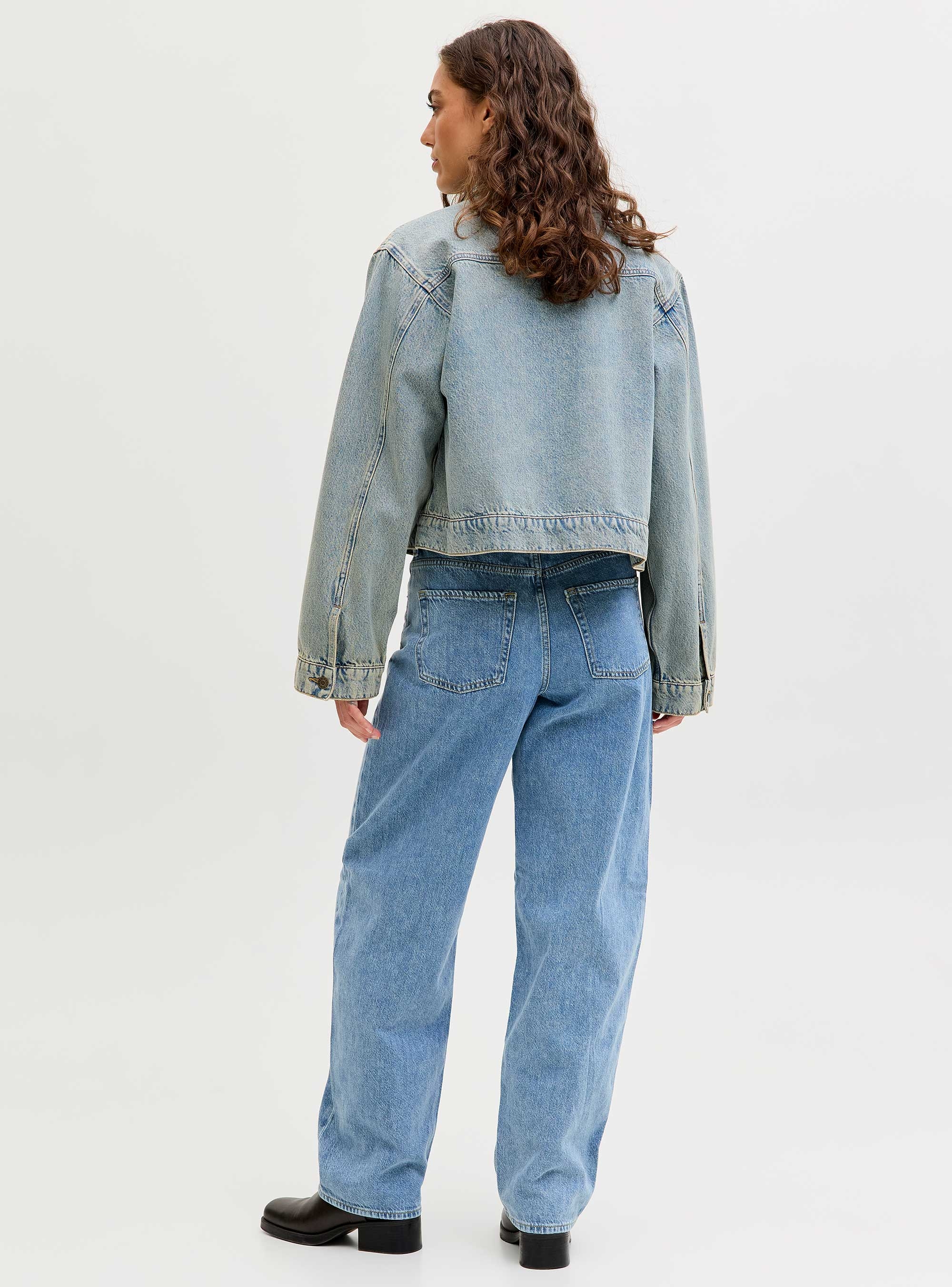 JJXX Fuji Barrel Mid Waist R200 Jeans - Light Aged Denim