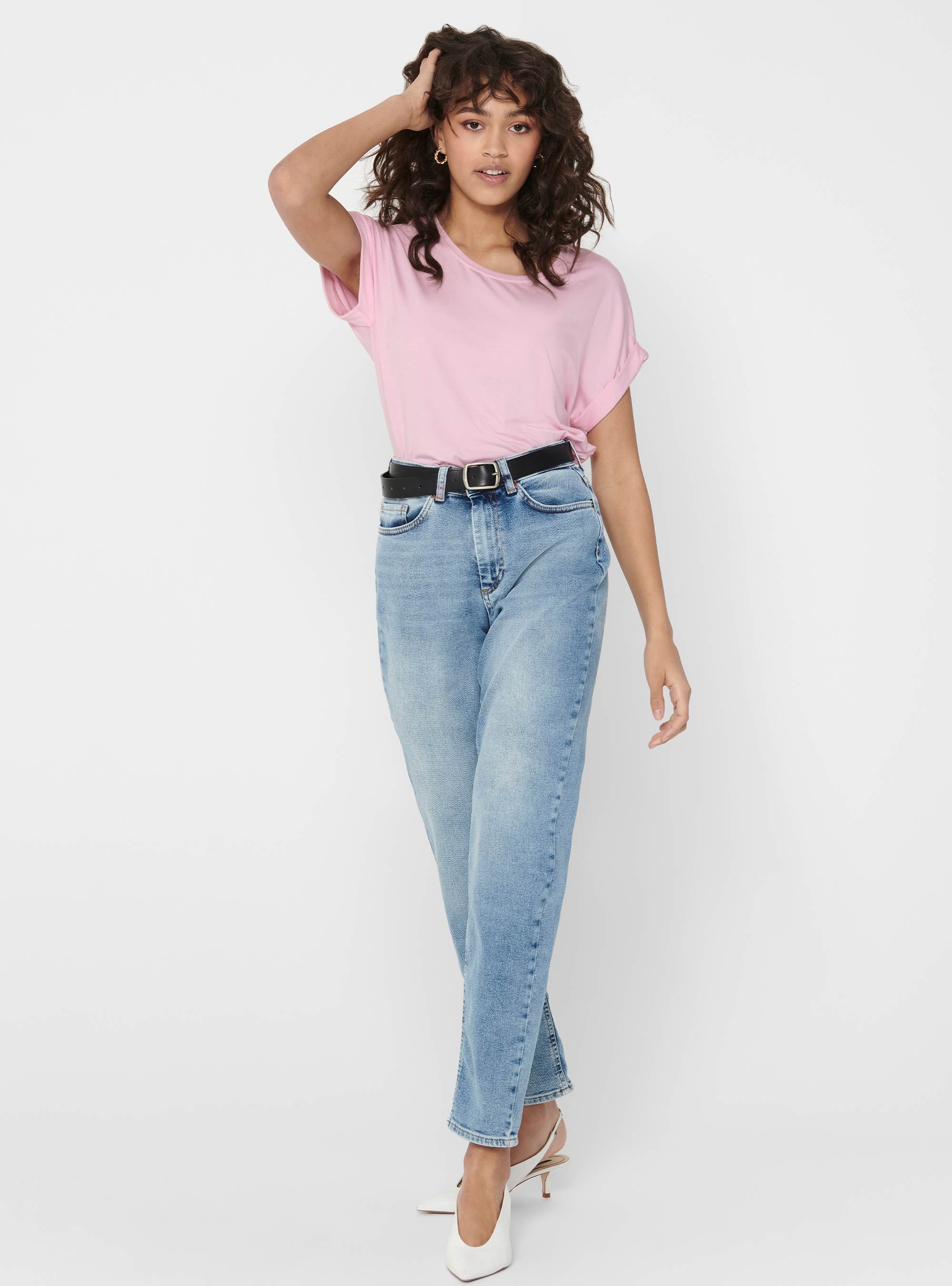 Only Moster O-Neck Top - Pink