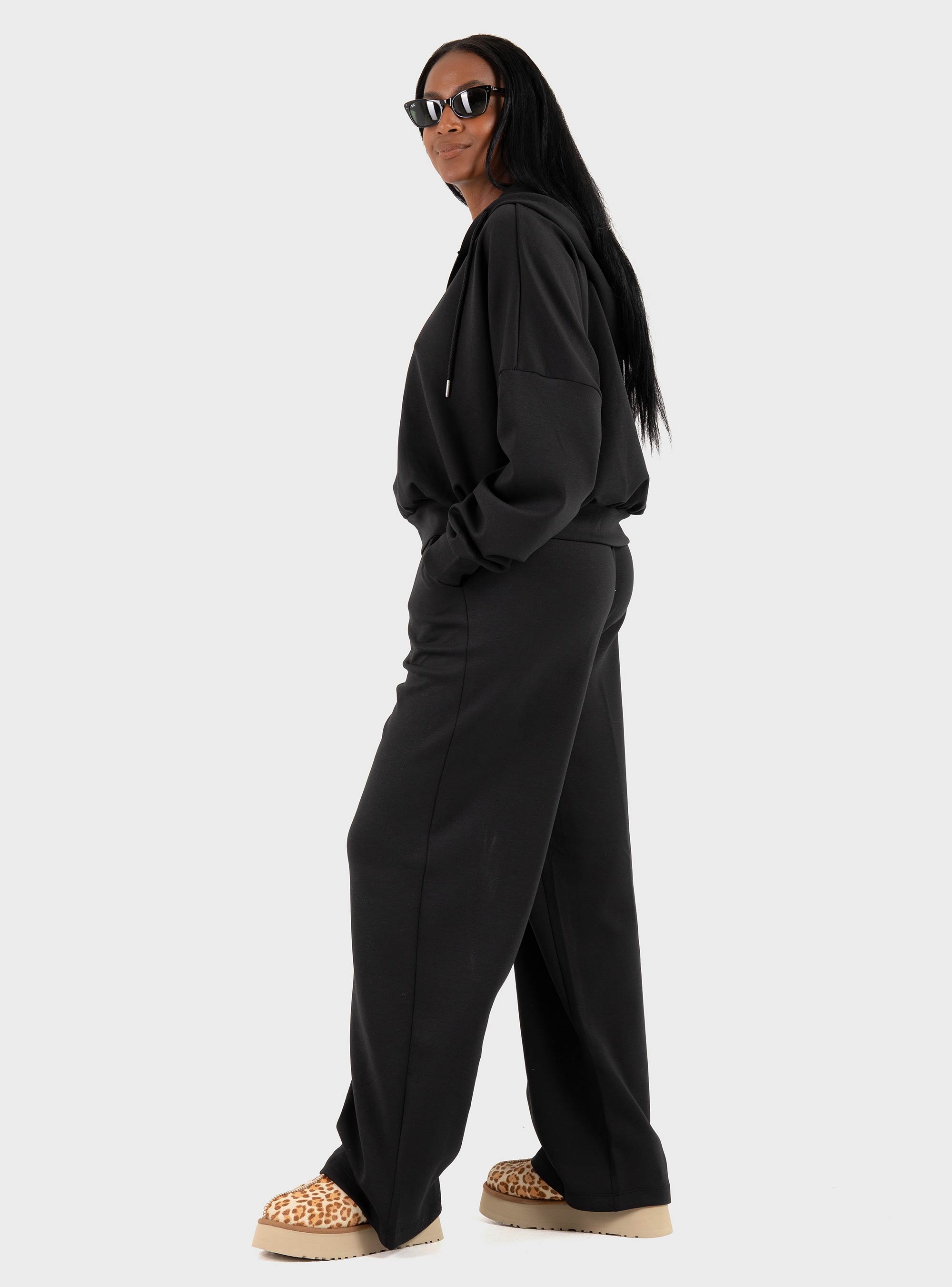 Only Alina Zip Hoodie - Black
