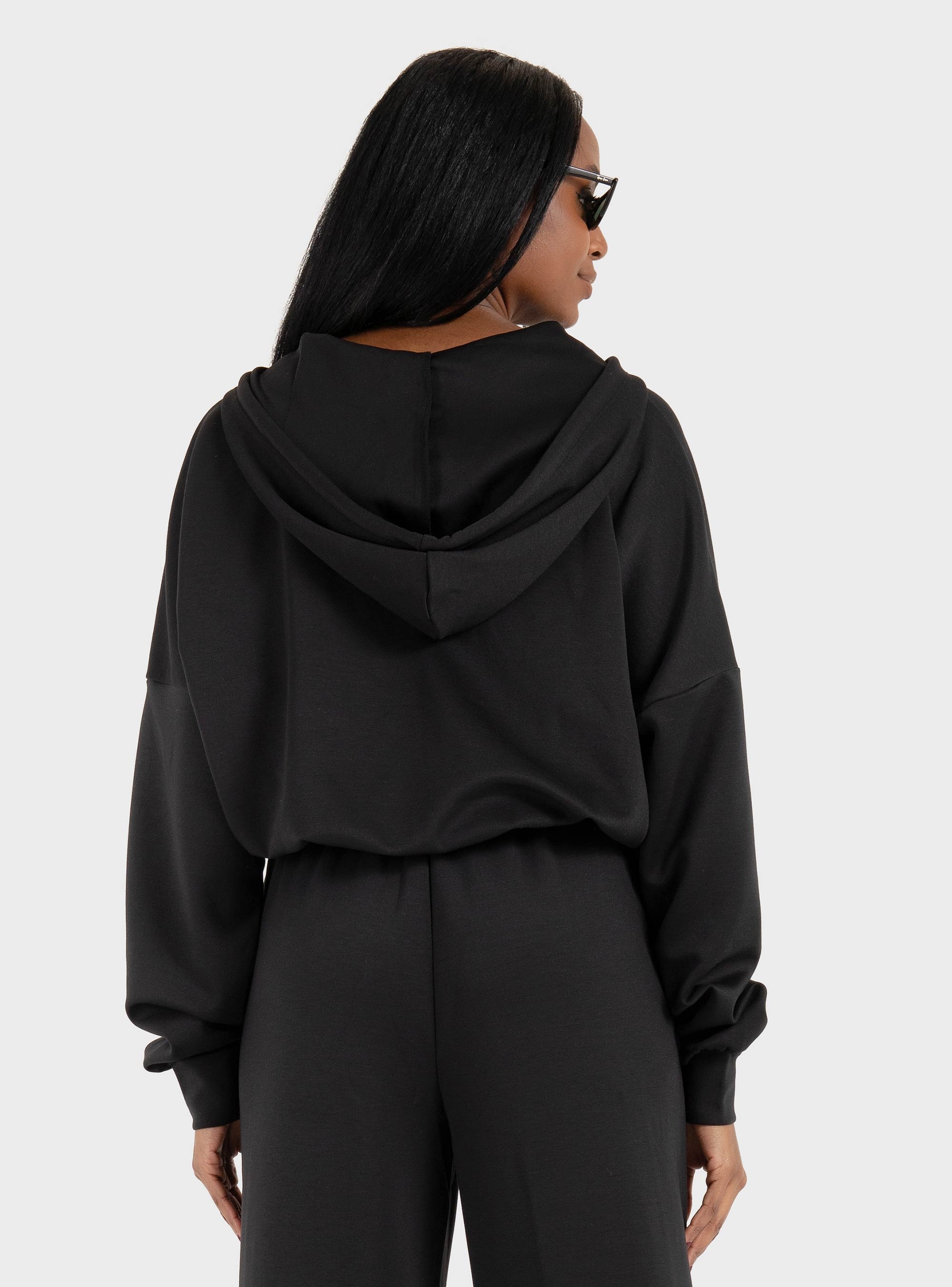 Only Alina Zip Hoodie - Black