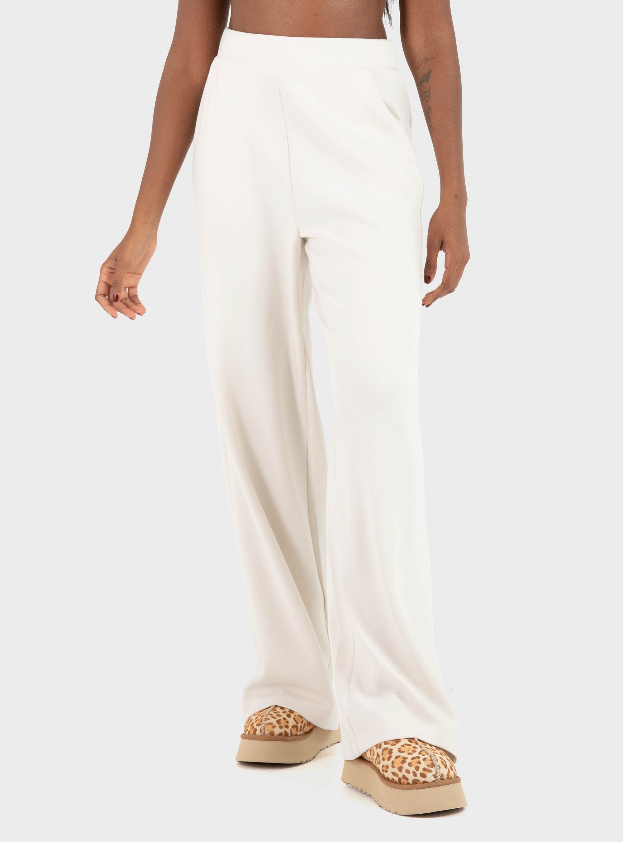 Only Alina Straight Leg Pants - Ecru