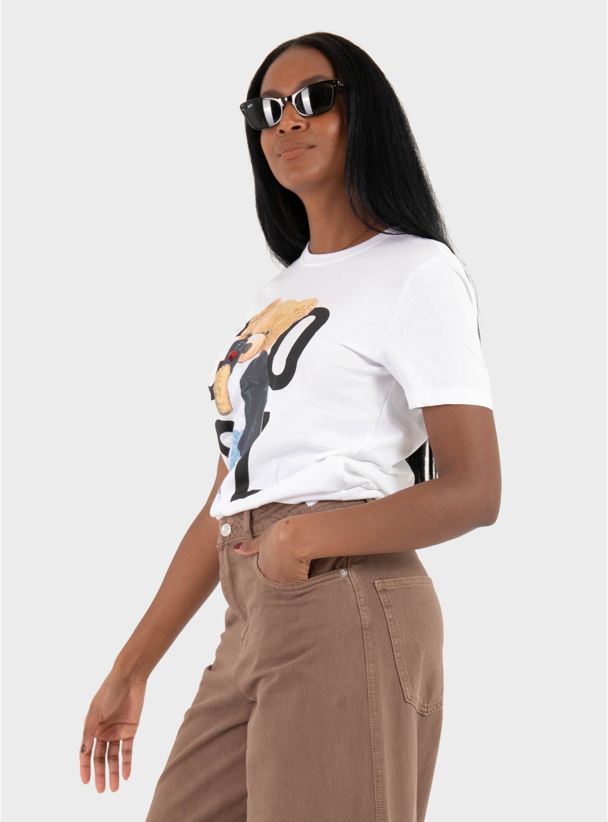 Only Teddy Life S/S Print Box Jrs - White