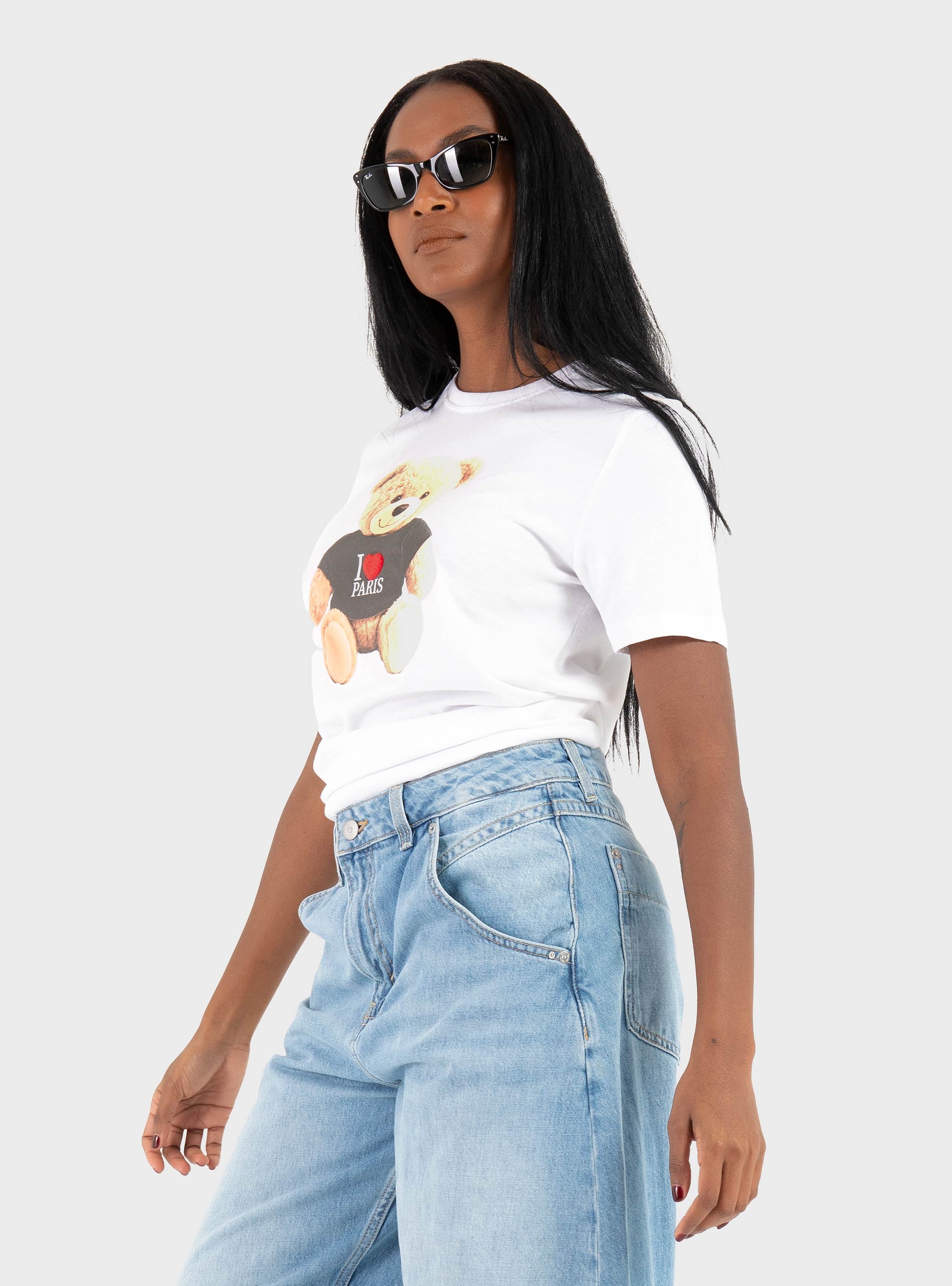 Only Teddy Life S/S Print Box Jrs - White