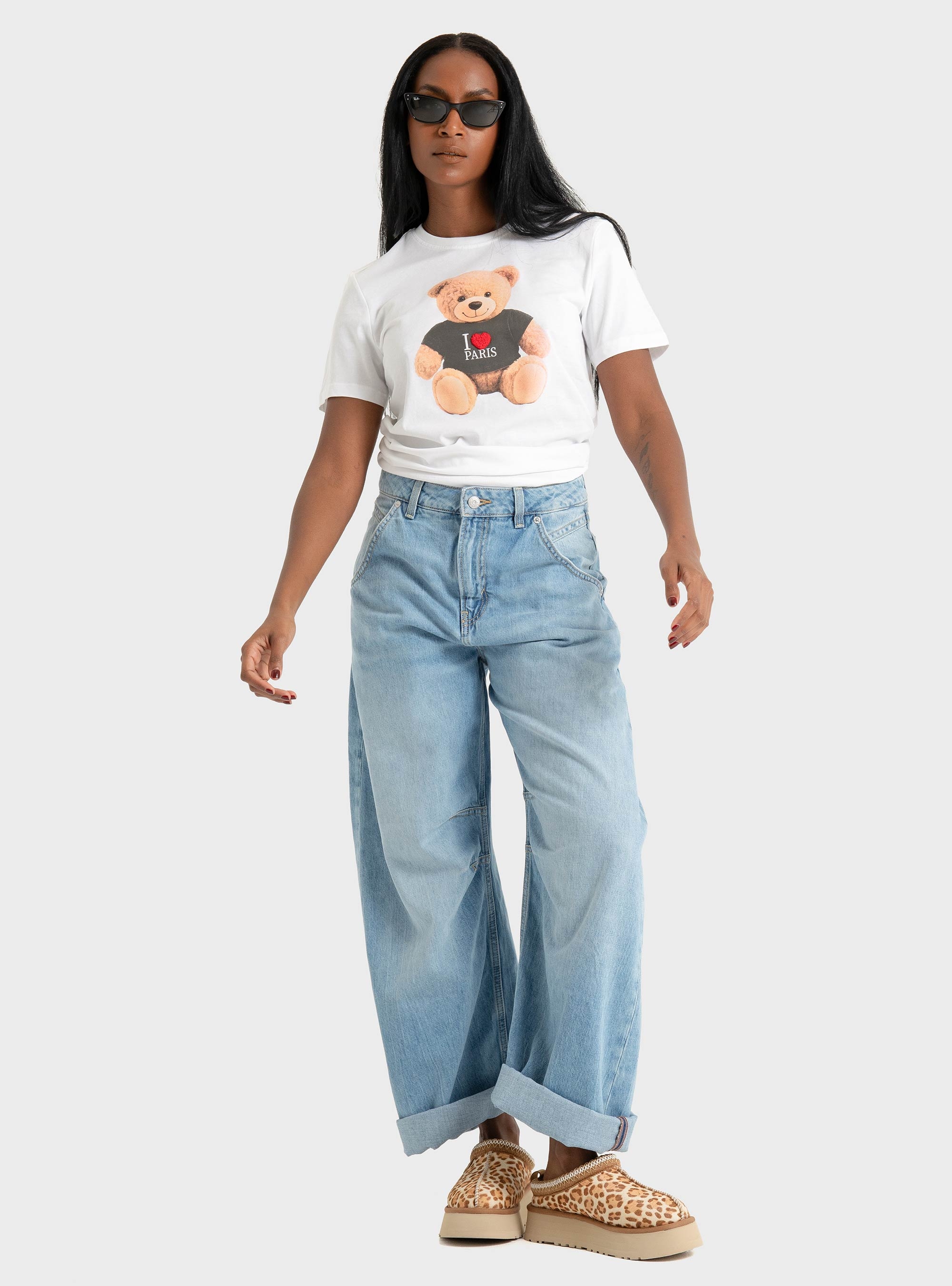 Only Teddy Life S/S Print Box Jrs - White