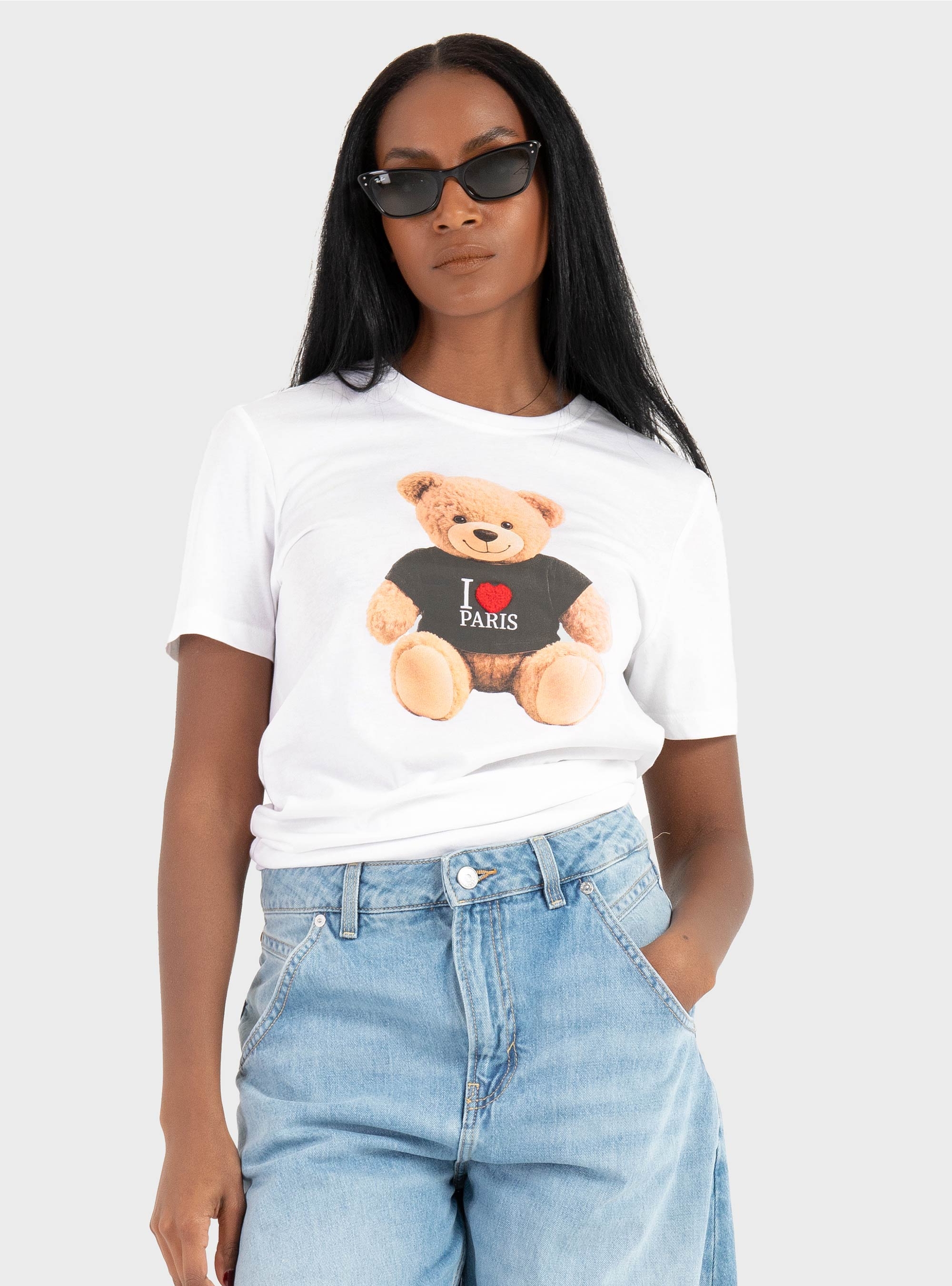 Only Teddy Life S/S Print Box Jrs - White