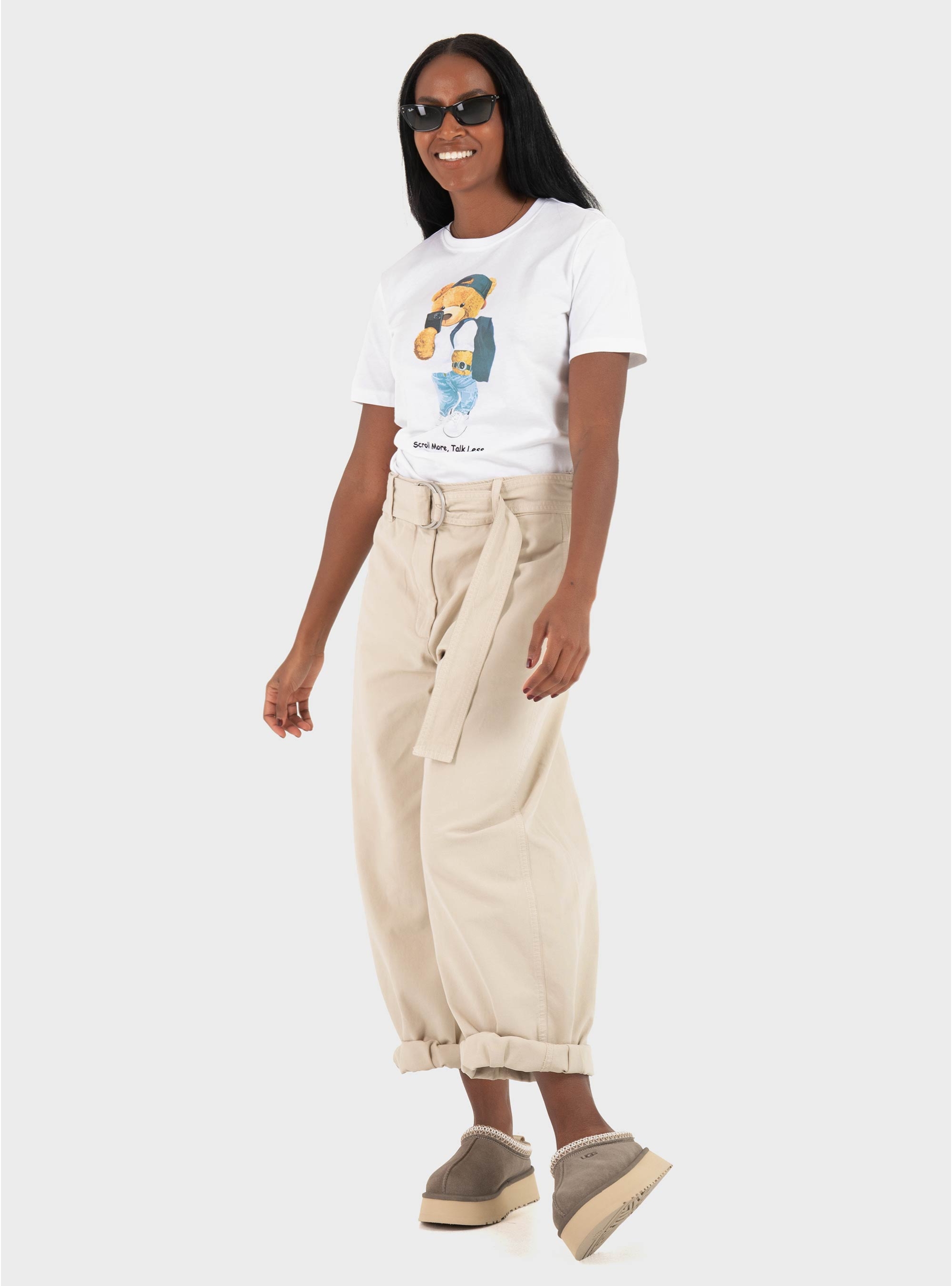Only Teddy Life S/S Print Box Jrs - White