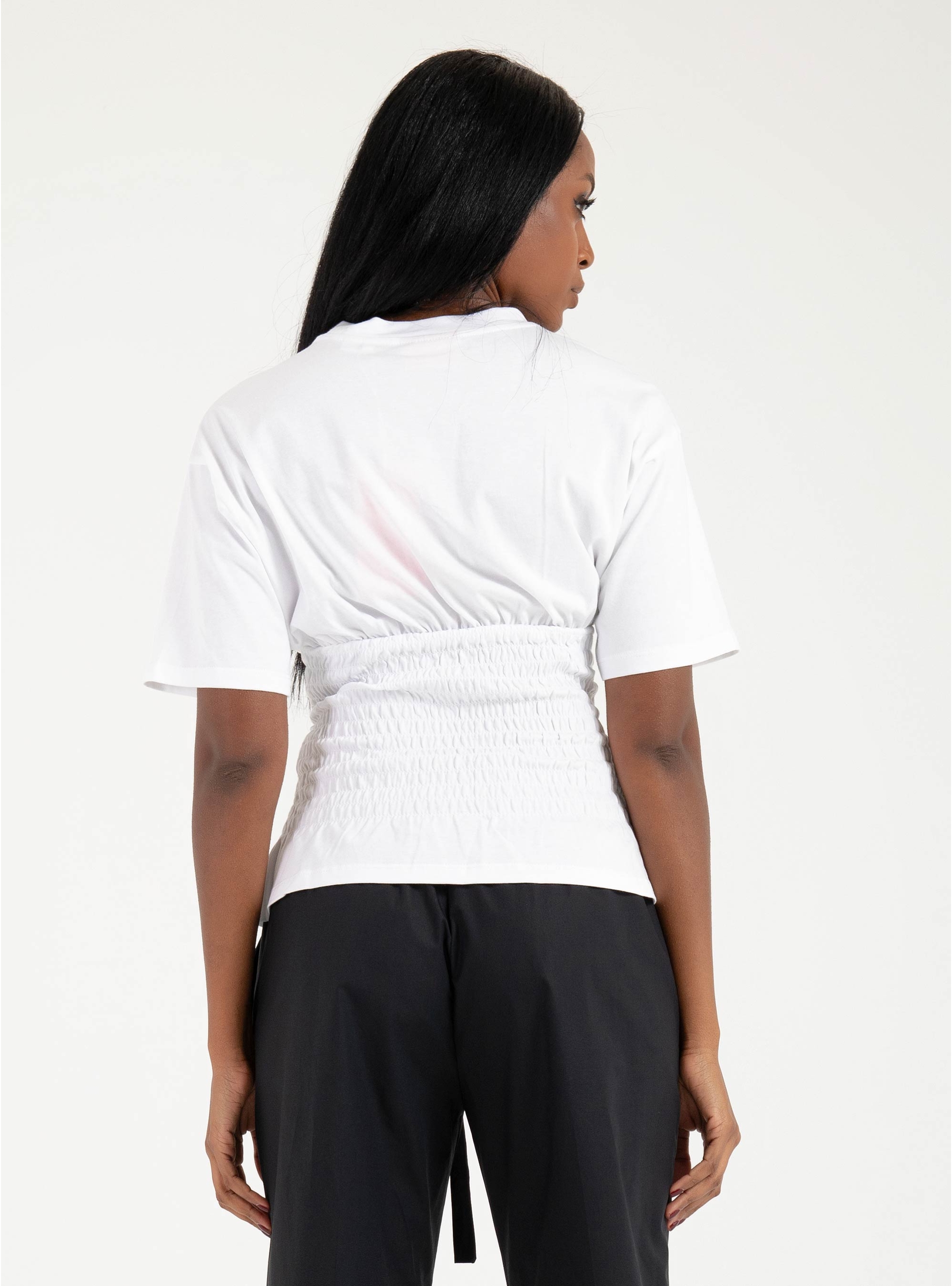JJXX Evelyn Smock Tee - White