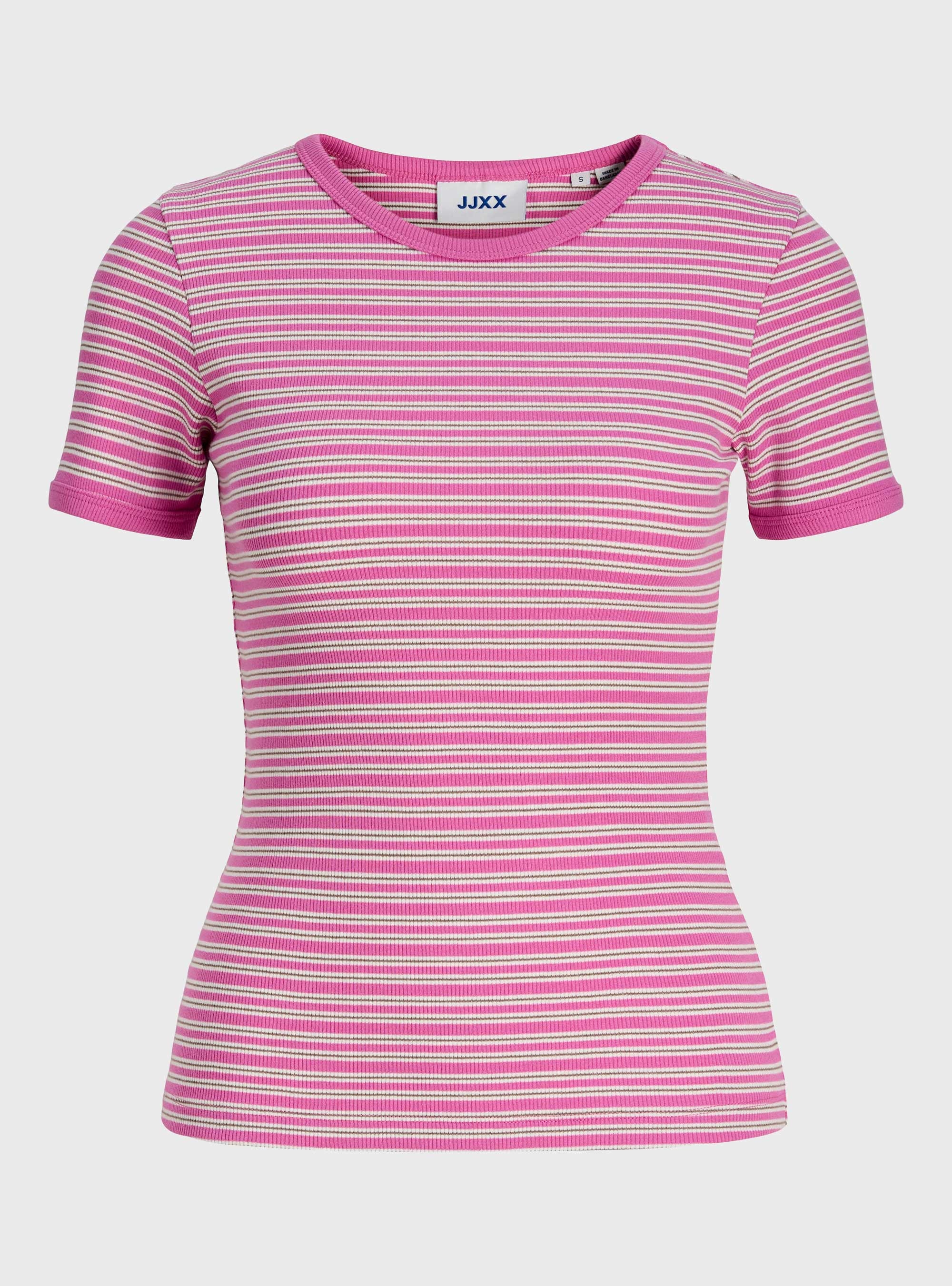 JJXX Frankie Str Ss Stripe Tee Jrs - Brown