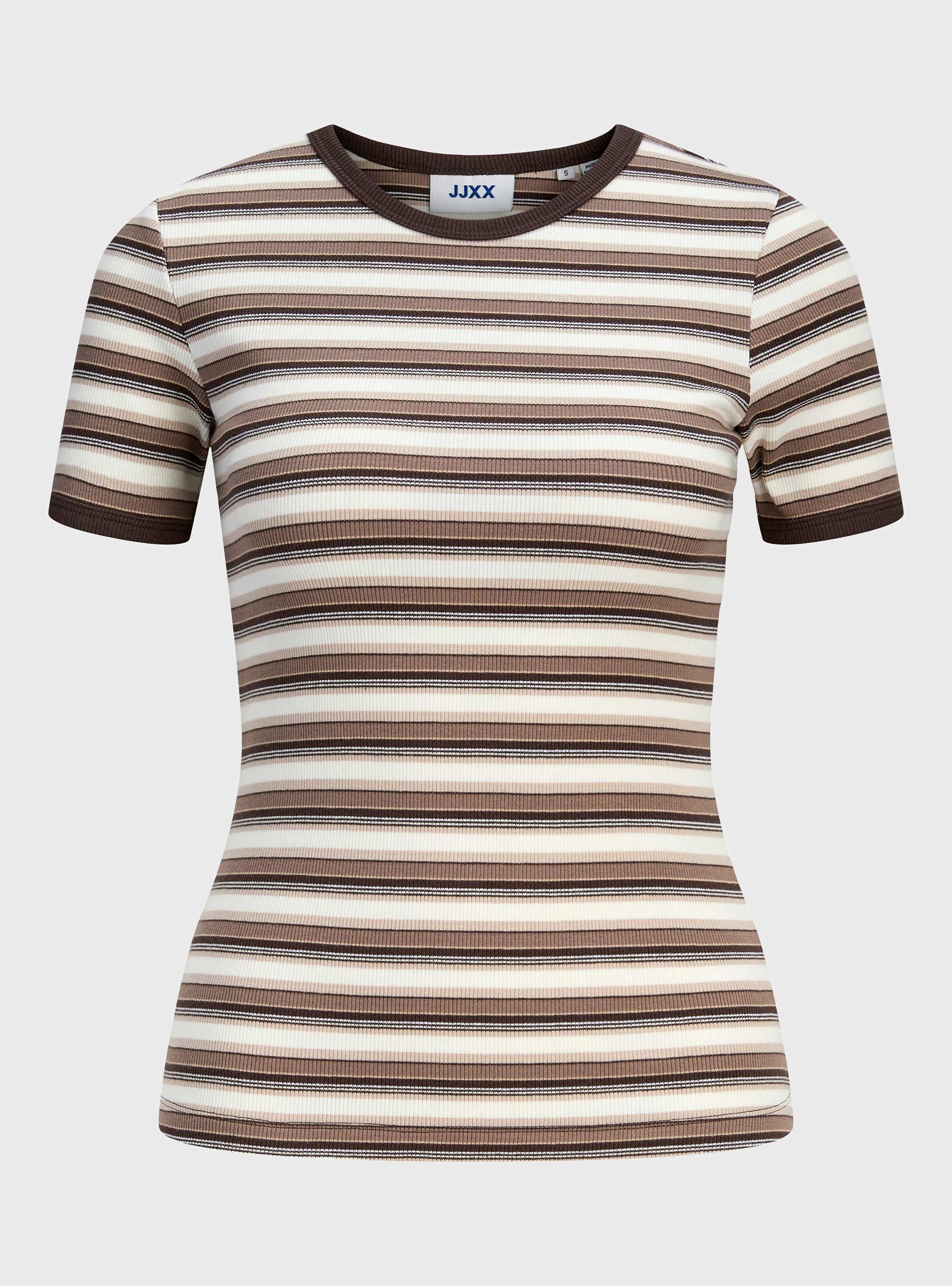 JJXX Frankie Str Ss Stripe Tee Jrs - Beige