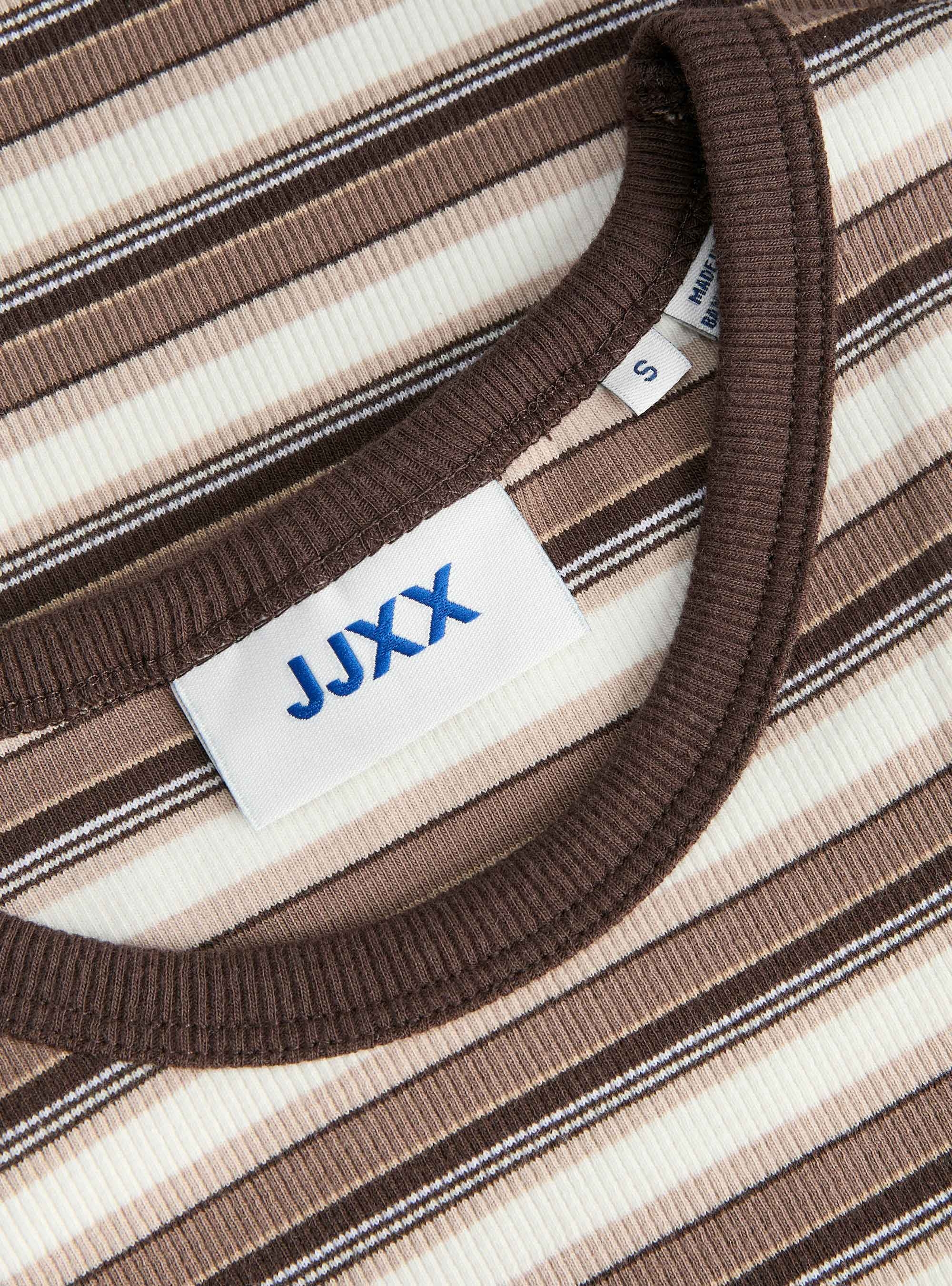 JJXX Frankie Str Ss Stripe Tee Jrs - Beige