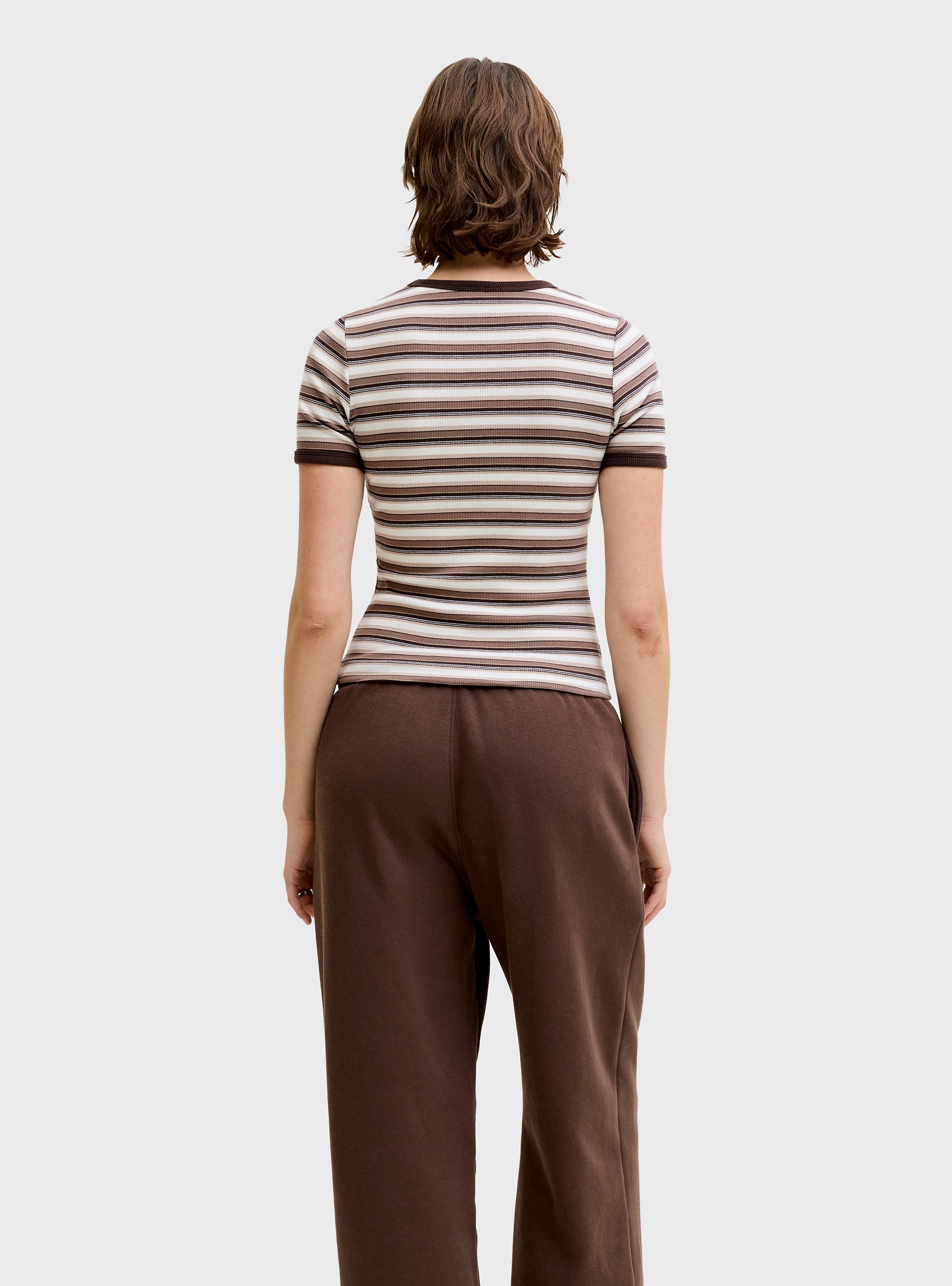 JJXX Frankie Str Ss Stripe Tee Jrs - Beige