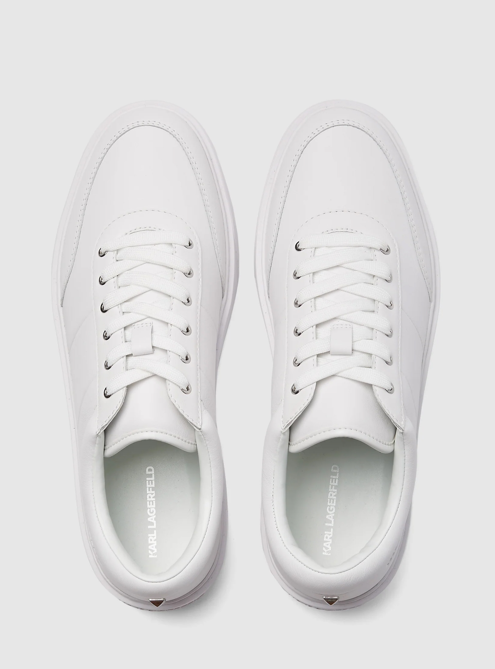 Karl Lagerfeld Flint Ii U-Front Lo Lace Sneakers - White