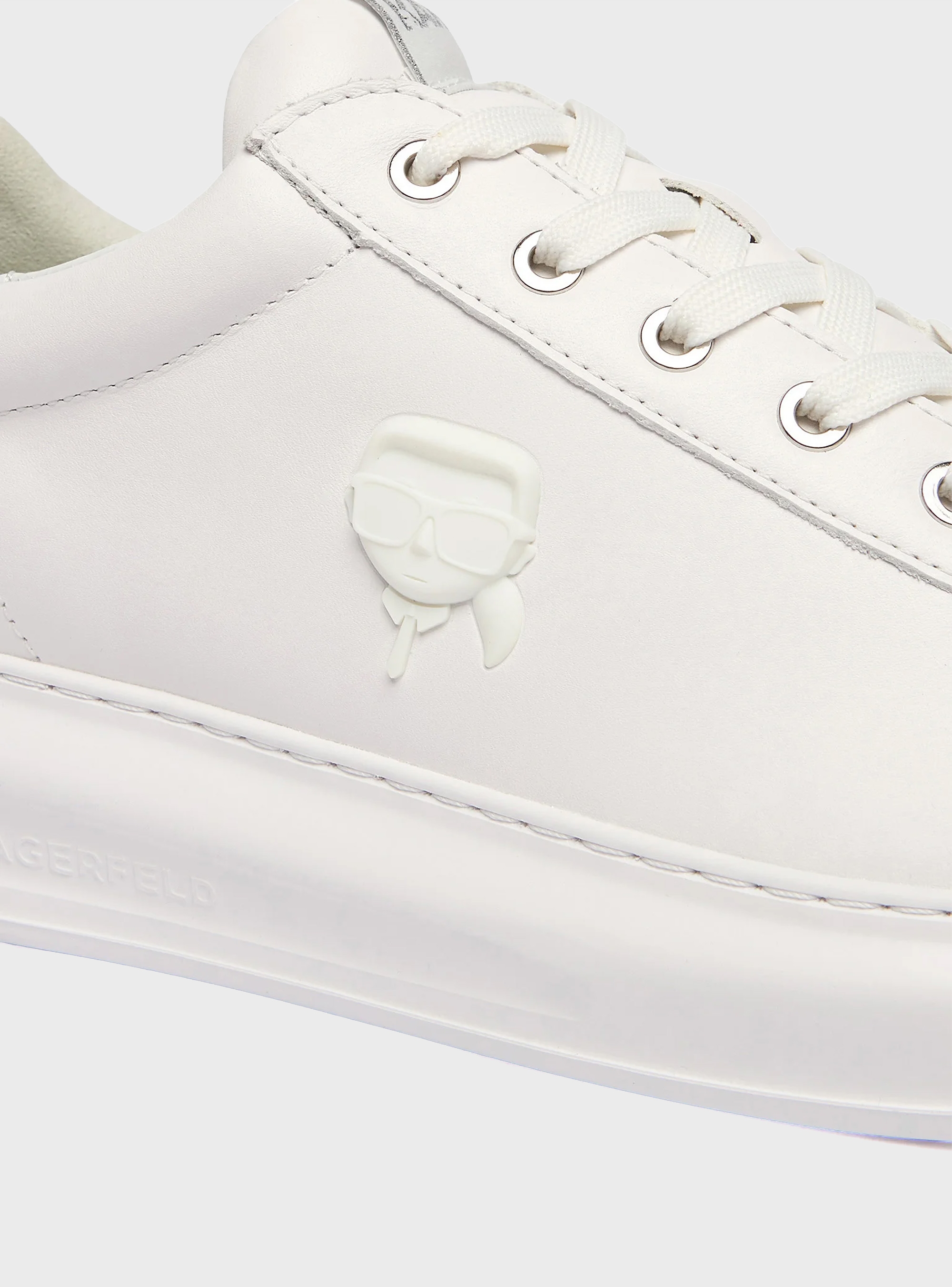 Karl Lagerfeld Kapri Nft Relief Lo Lace Sneakers - White