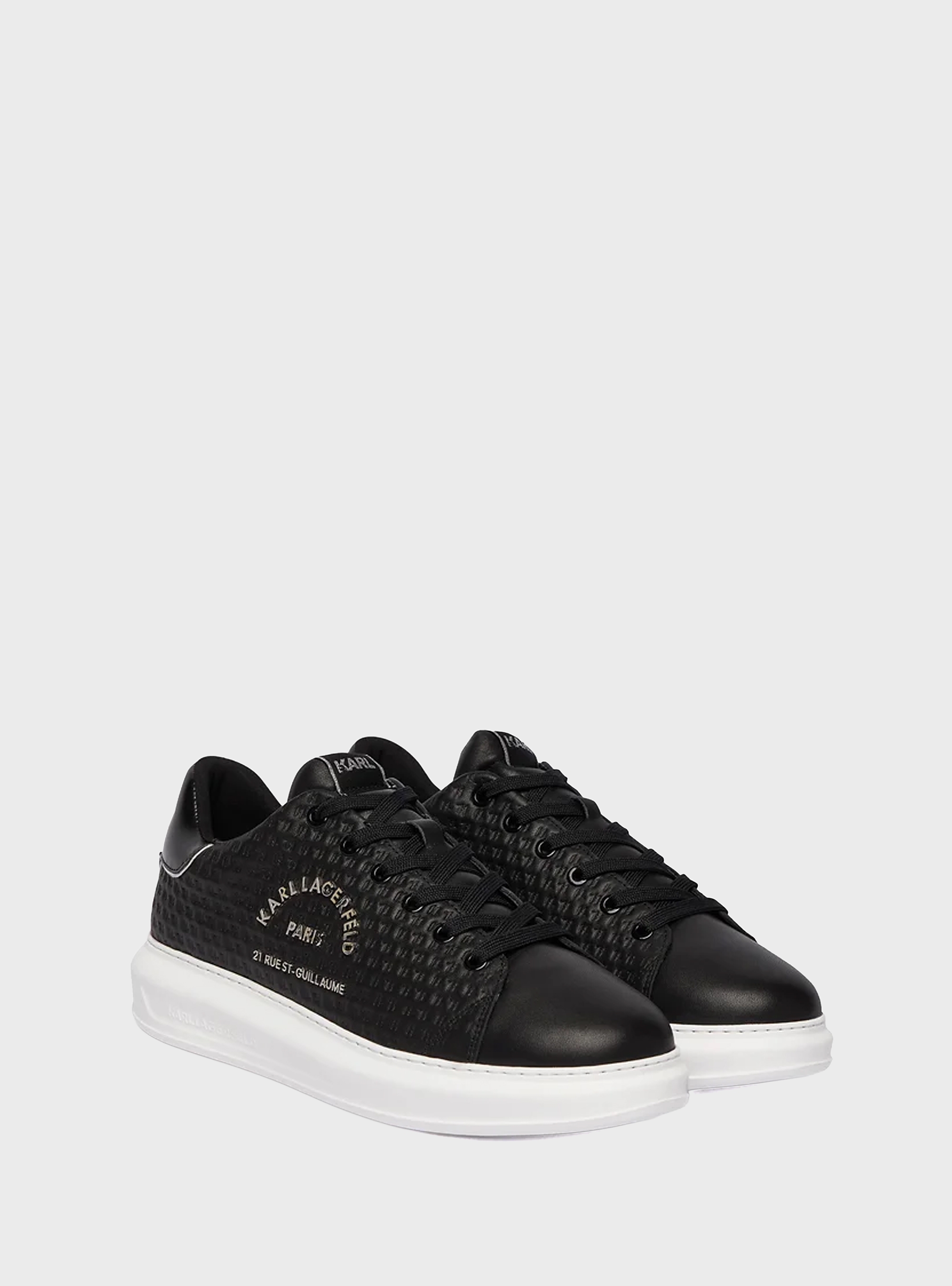 Karl Lagerfeld Kapri Kl Microgram Lo Sneakers - Black