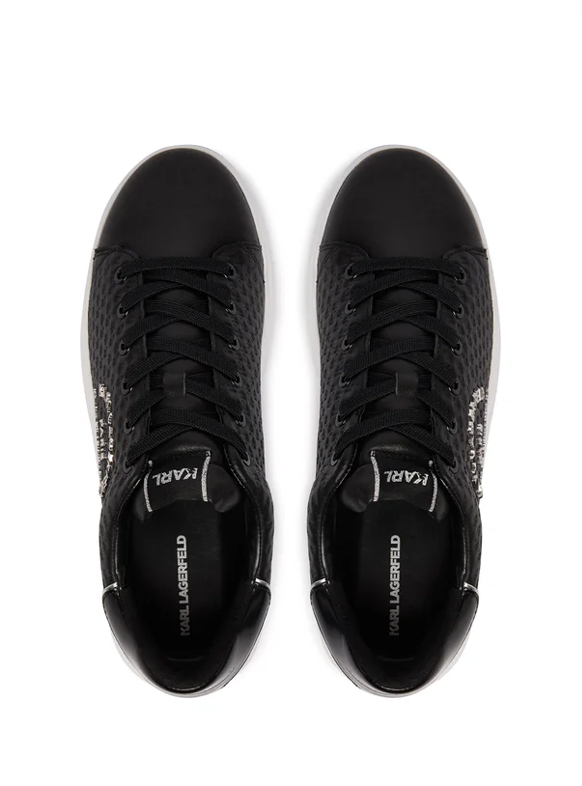 Karl Lagerfeld Kapri Kl Microgram Lo Sneakers - Black