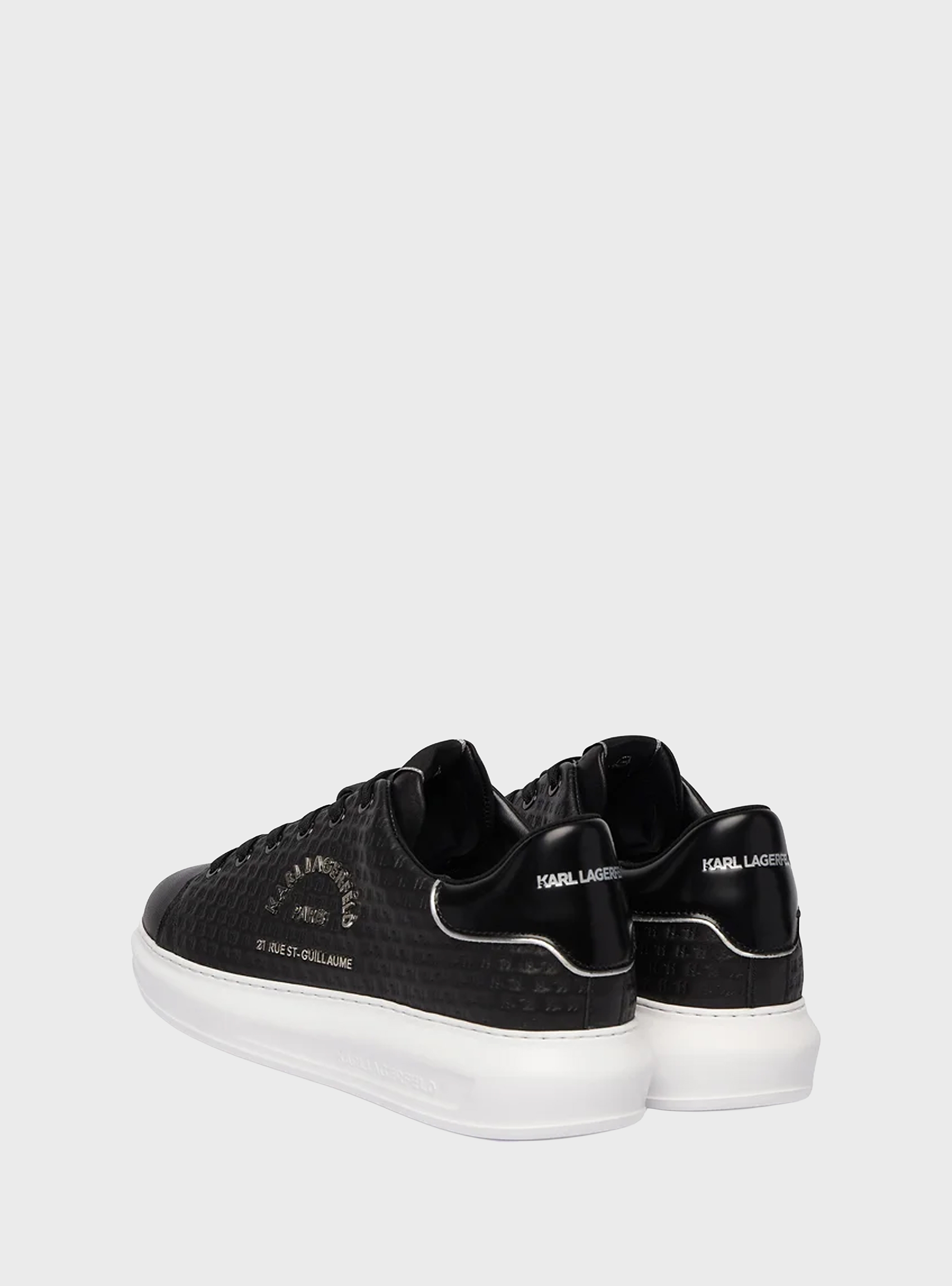 Karl Lagerfeld Kapri Kl Microgram Lo Sneakers - Black