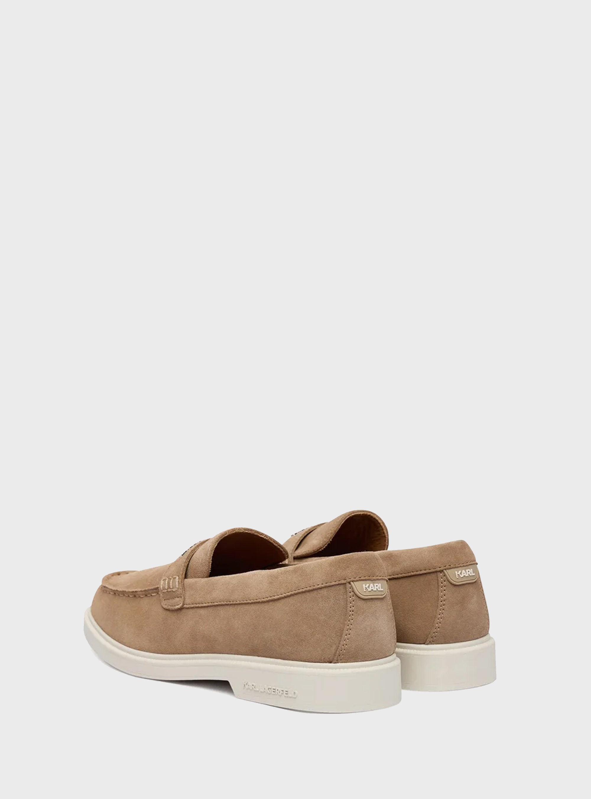 Karl Lagerfeld Kori Suede Loafers - Pumice Stone