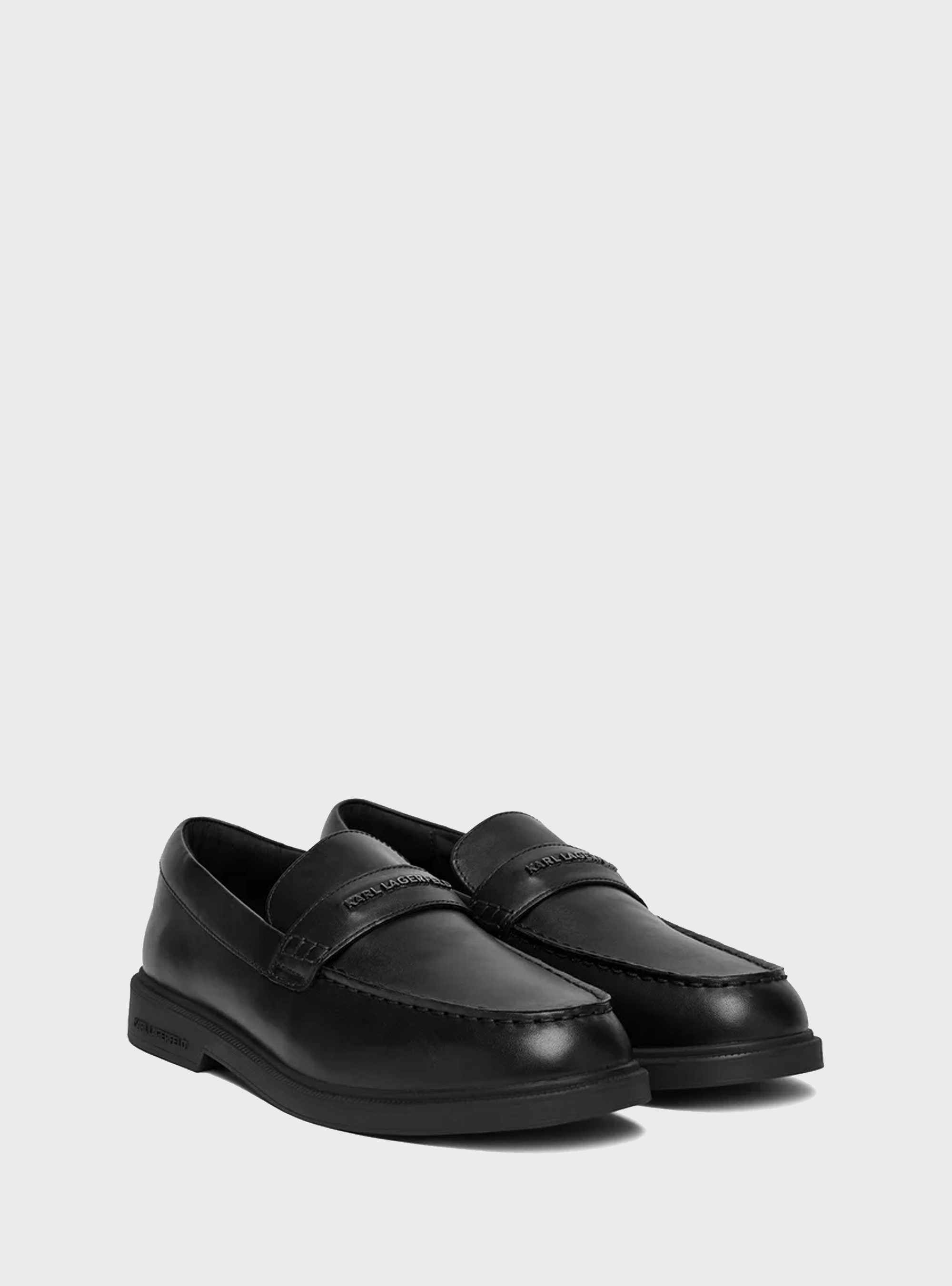 Karl Lagerfeld Kori Leather Loafers - Black