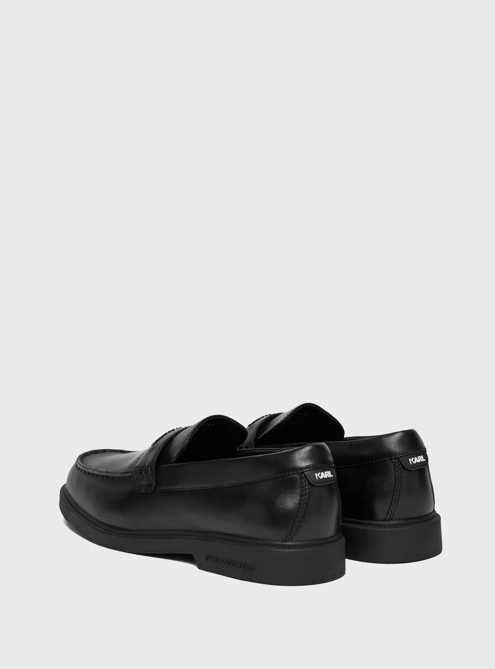Karl Lagerfeld Kori Leather Loafers - Black