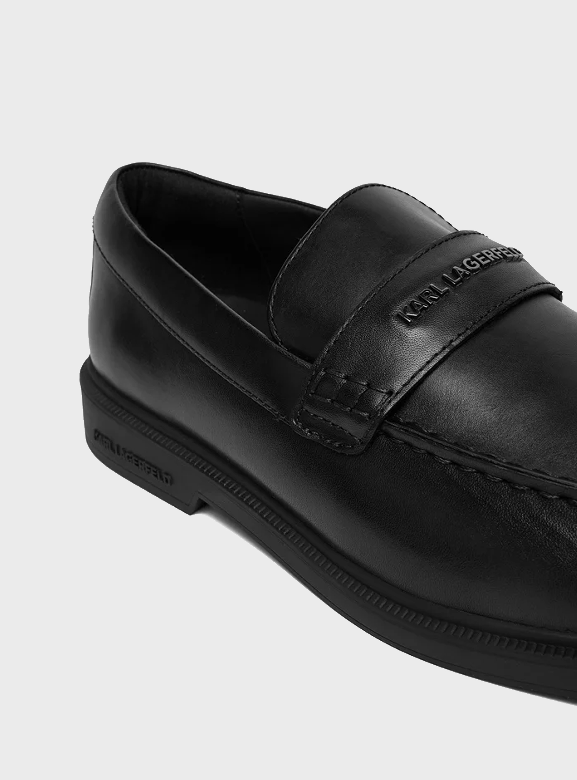 Karl Lagerfeld Kori Leather Loafers - Black