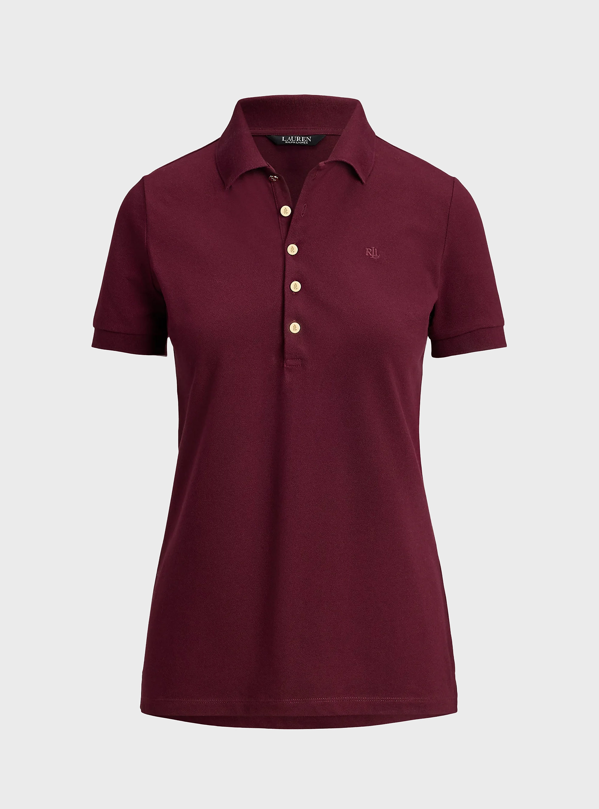 LAUREN Ralph Lauren Piqué Polo Shirt - Bordeaux