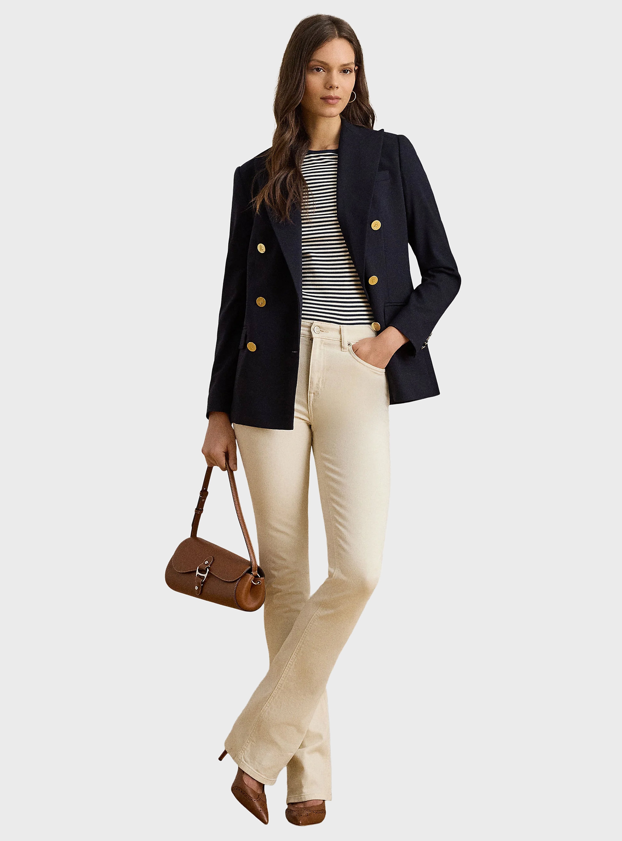 LAUREN Ralph Lauren Alli Rib T-Shirt - Navy