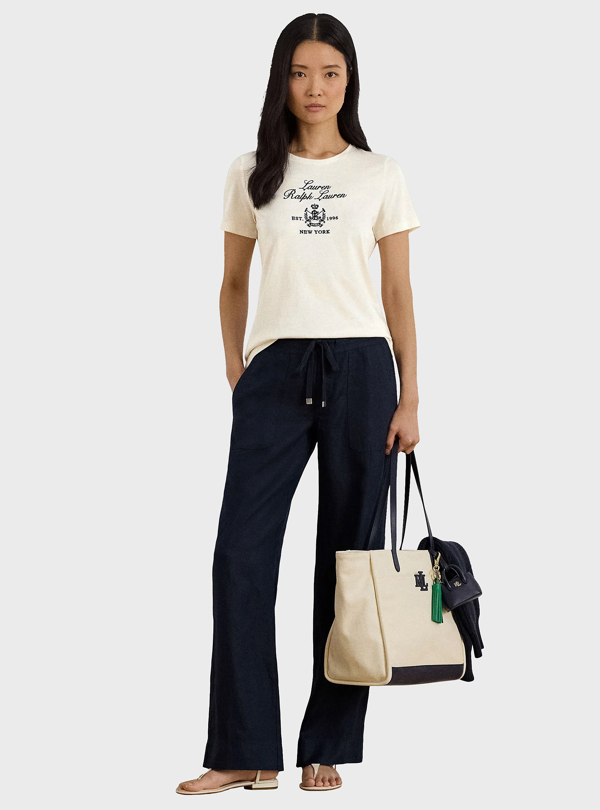 LAUREN Ralph Lauren Katlin Modal T-Shirt - Cream