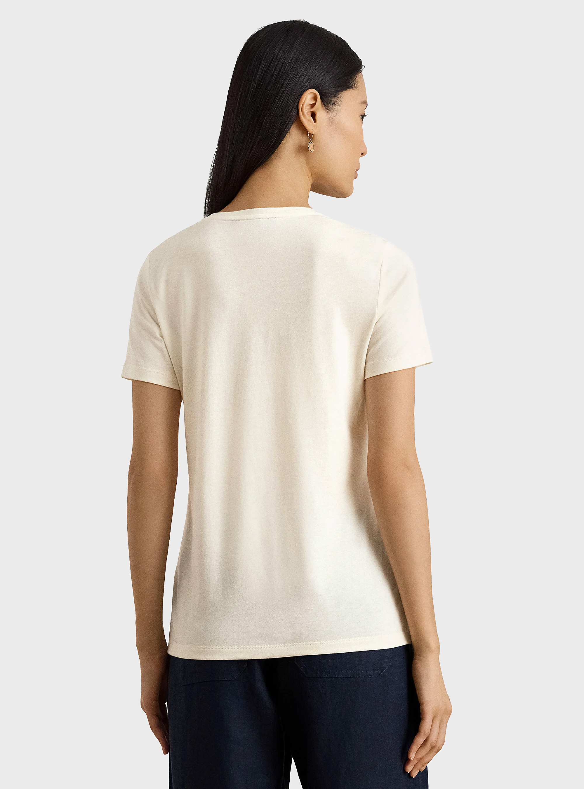 LAUREN Ralph Lauren Katlin Modal T-Shirt - Cream