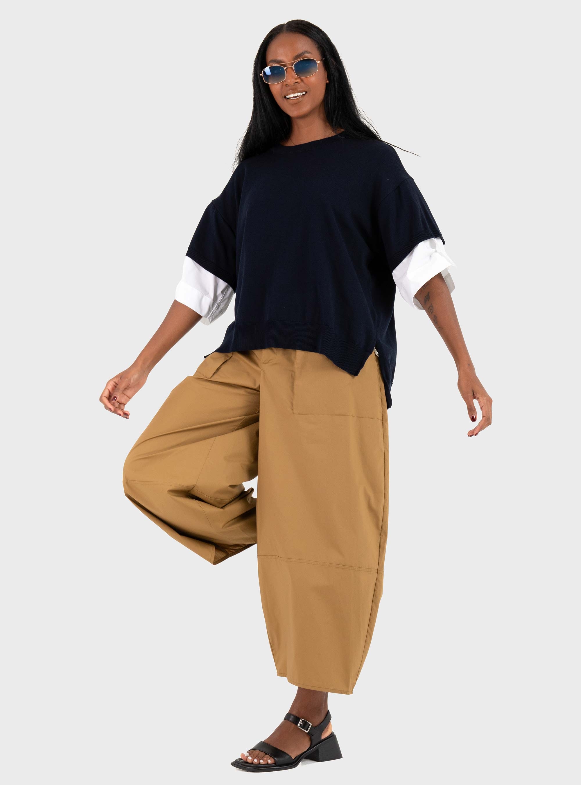 Mei Mei J Knitted Top - Dark Blue